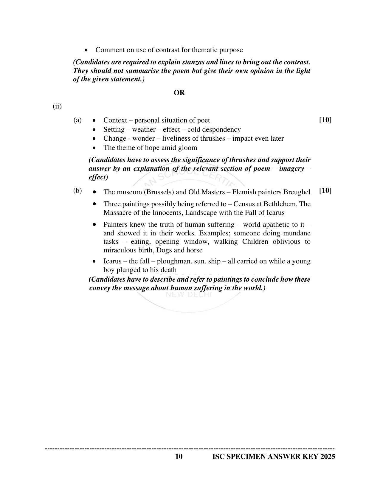 ISC Class 12 2025 ELECTIVE ENGLISH (SQP & AK) Specimen Paper - Page 18