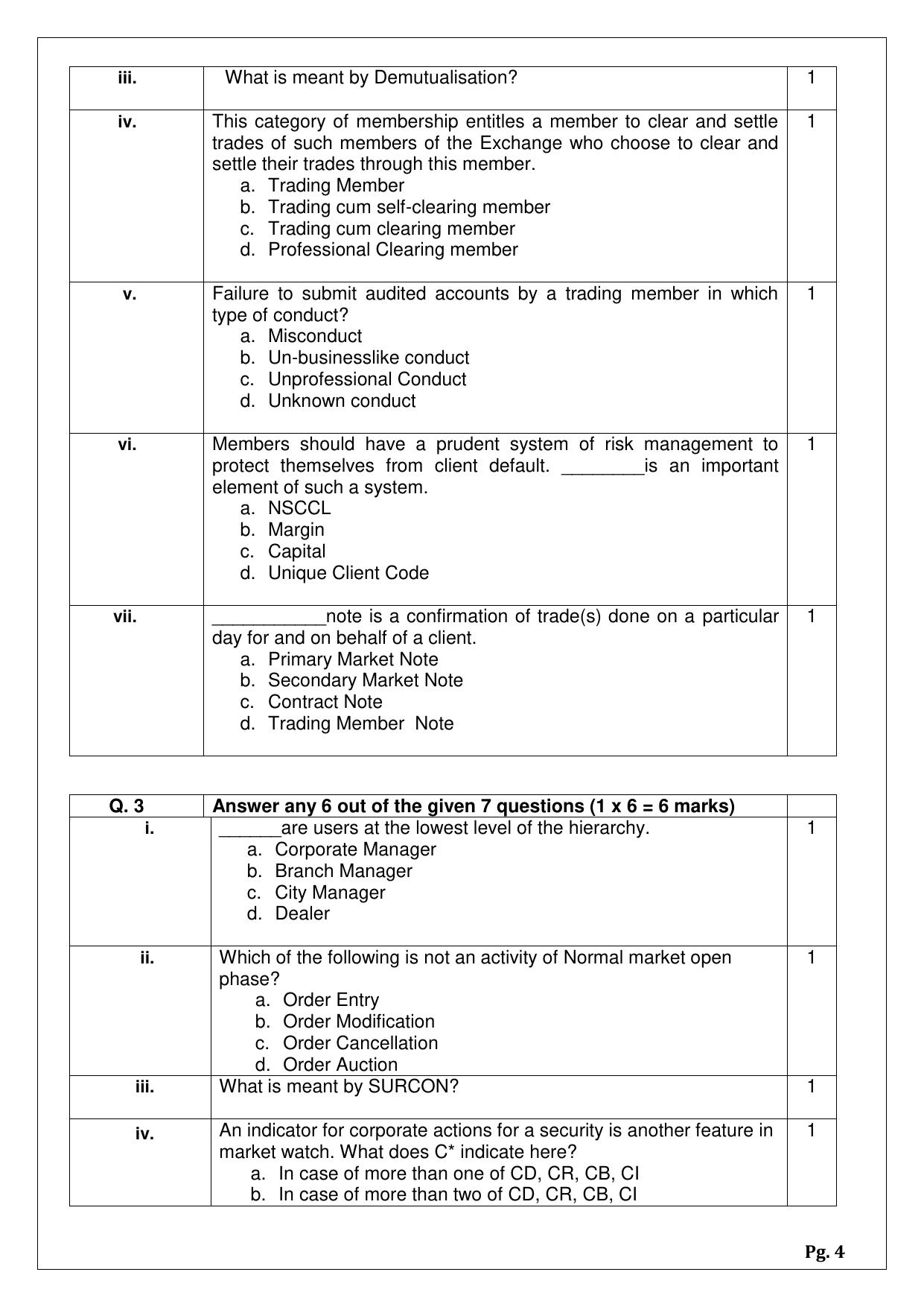 CBSE Class 12 (Skill Education) Financial Market Management 2024 Sample Paper - Page 4