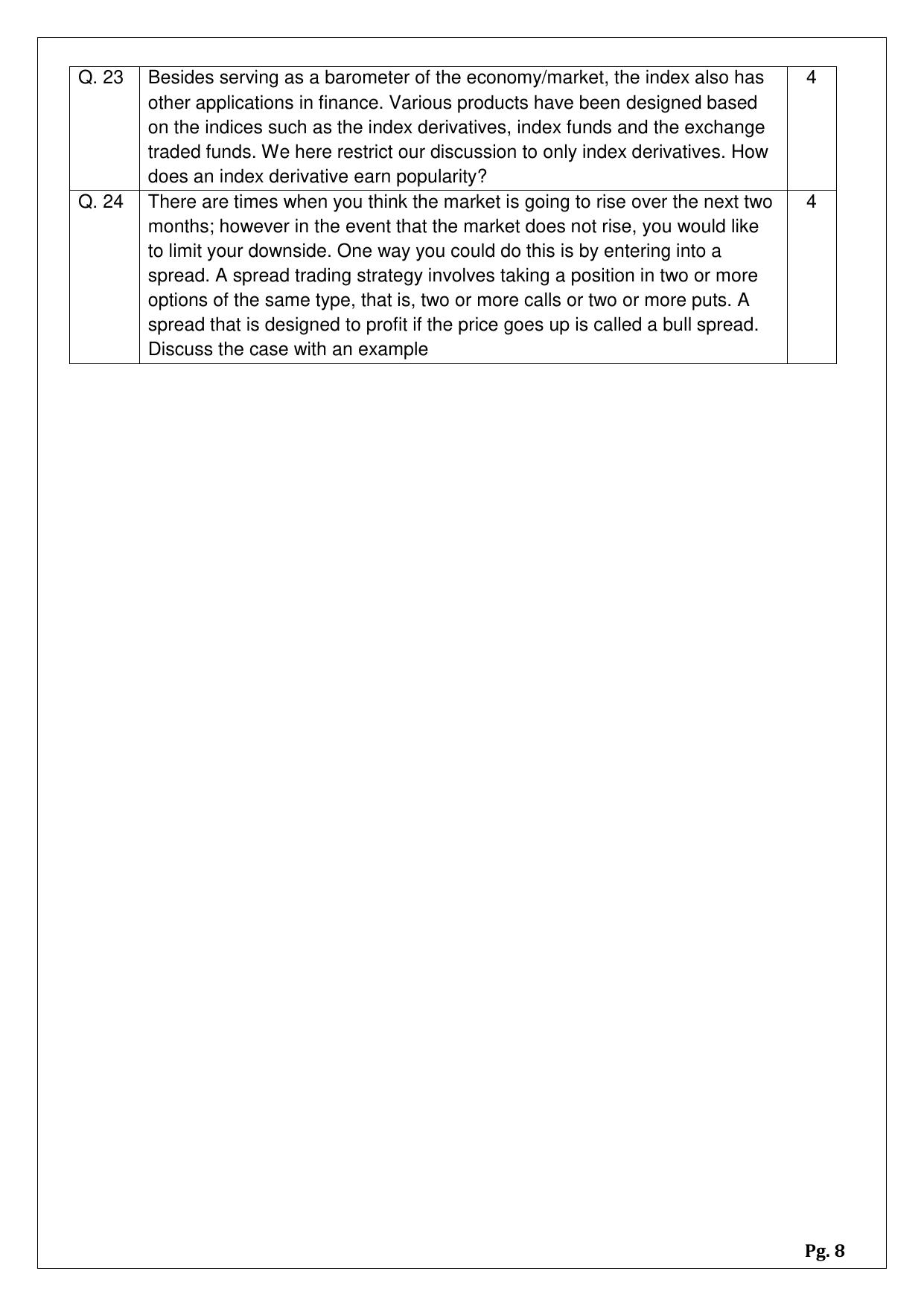 CBSE Class 12 (Skill Education) Financial Market Management 2024 Sample Paper - Page 8
