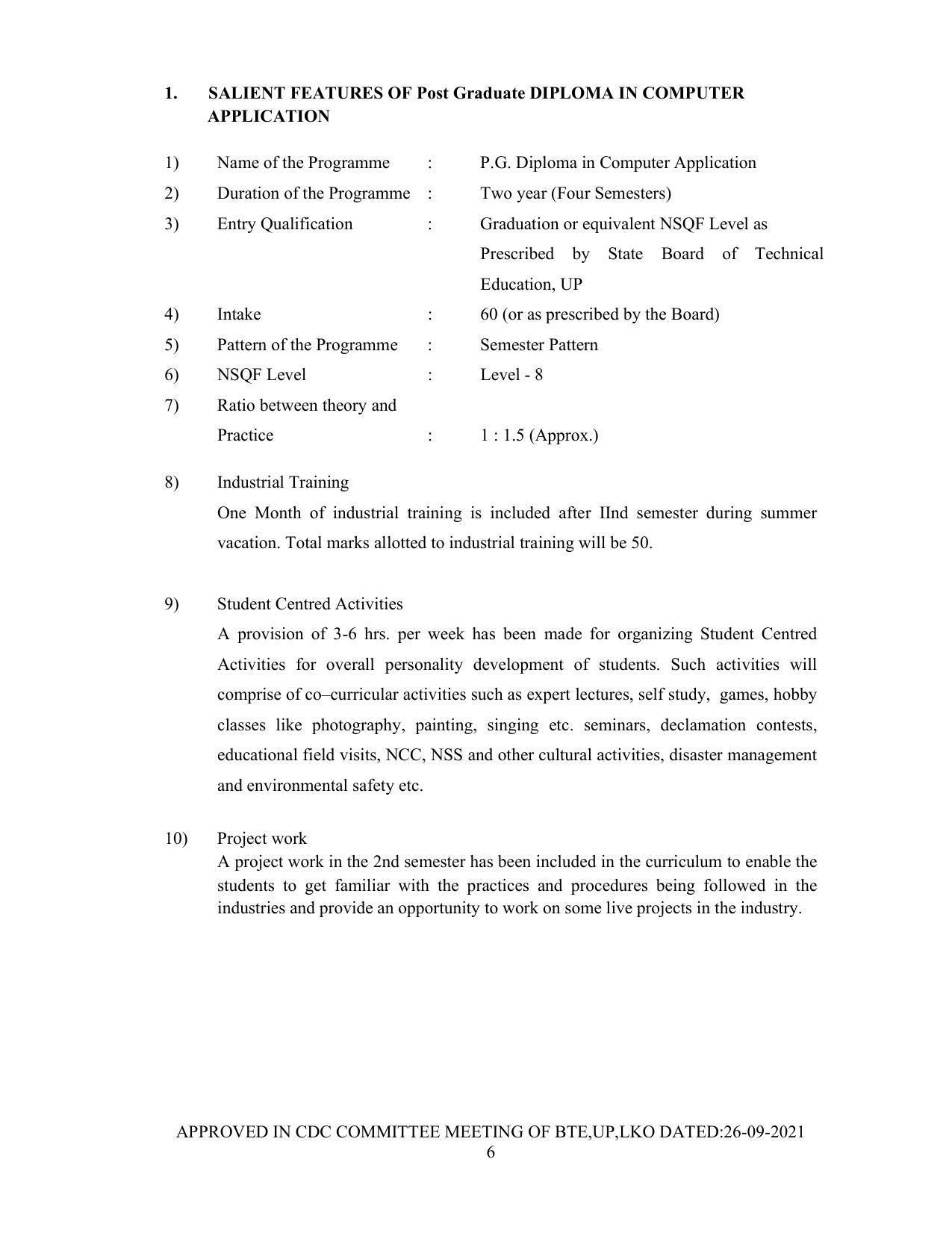 SYLLABUS FOR SEMESTER SYSTEM EFFECTIVE FROM (2021-2022) - Post Graduate Diploma in Computer Application - Page 6