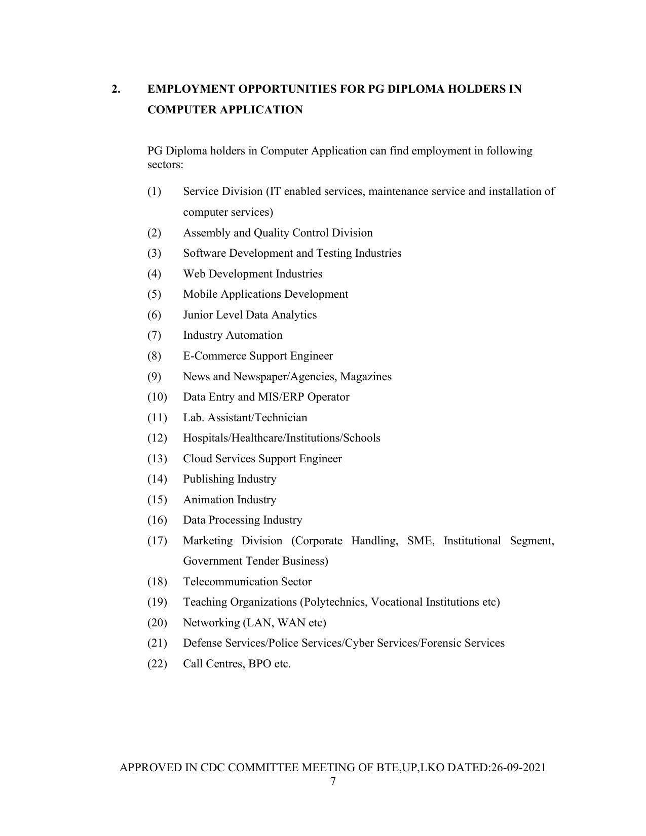 SYLLABUS FOR SEMESTER SYSTEM EFFECTIVE FROM (2021-2022) - Post Graduate Diploma in Computer Application - Page 7