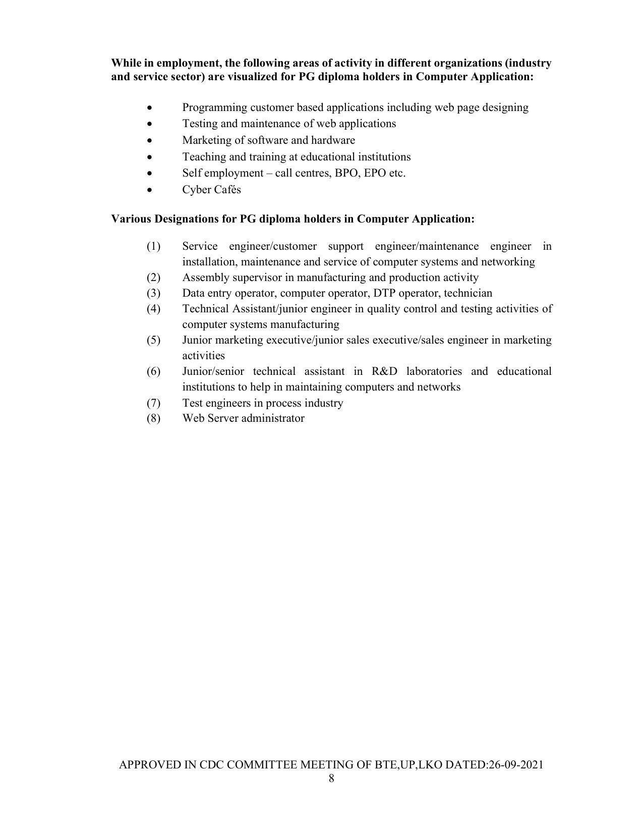SYLLABUS FOR SEMESTER SYSTEM EFFECTIVE FROM (2021-2022) - Post Graduate Diploma in Computer Application - Page 8