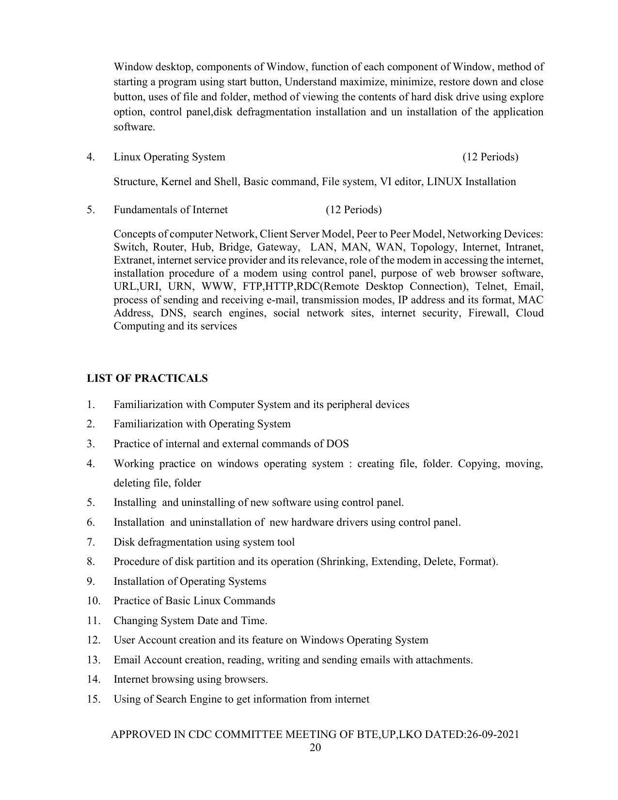 SYLLABUS FOR SEMESTER SYSTEM EFFECTIVE FROM (2021-2022) - Post Graduate Diploma in Computer Application - Page 20