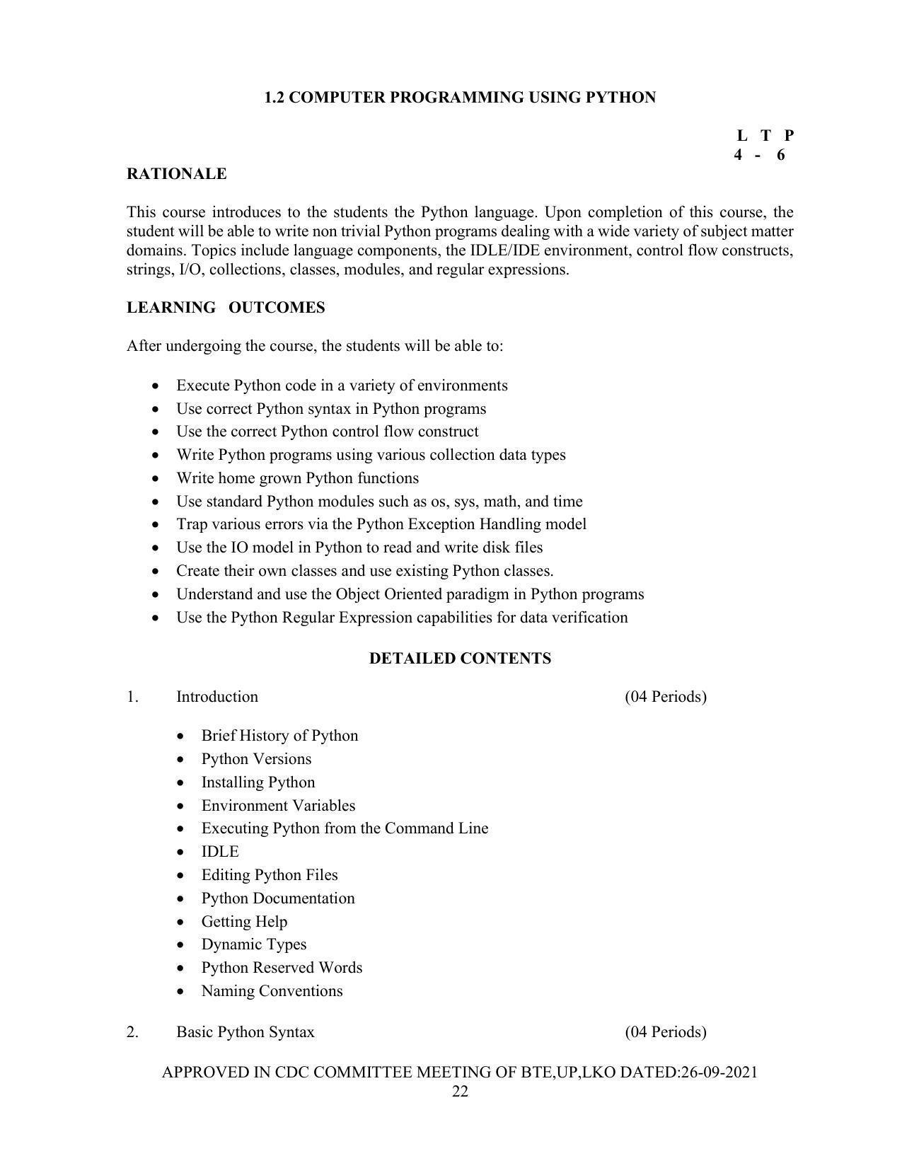 SYLLABUS FOR SEMESTER SYSTEM EFFECTIVE FROM (2021-2022) - Post Graduate Diploma in Computer Application - Page 22