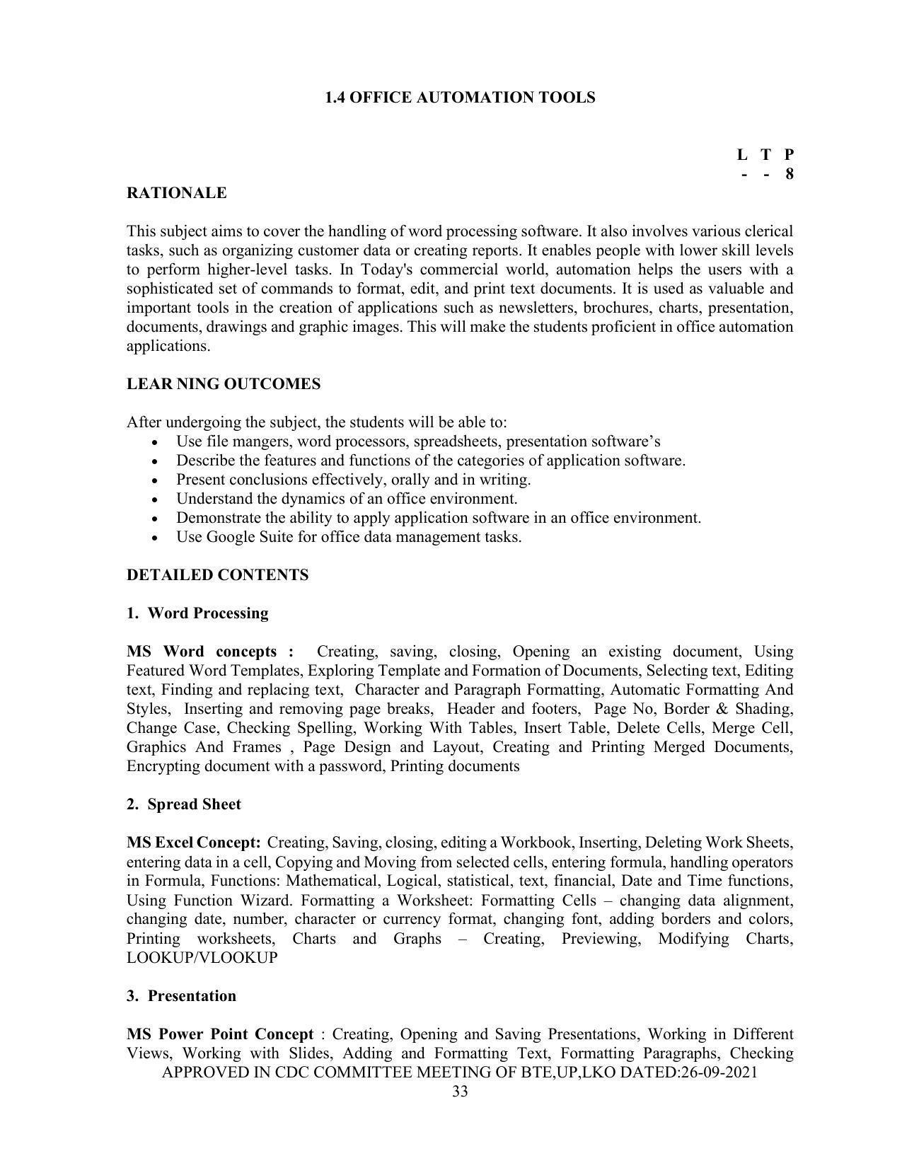 SYLLABUS FOR SEMESTER SYSTEM EFFECTIVE FROM (2021-2022) - Post Graduate Diploma in Computer Application - Page 33