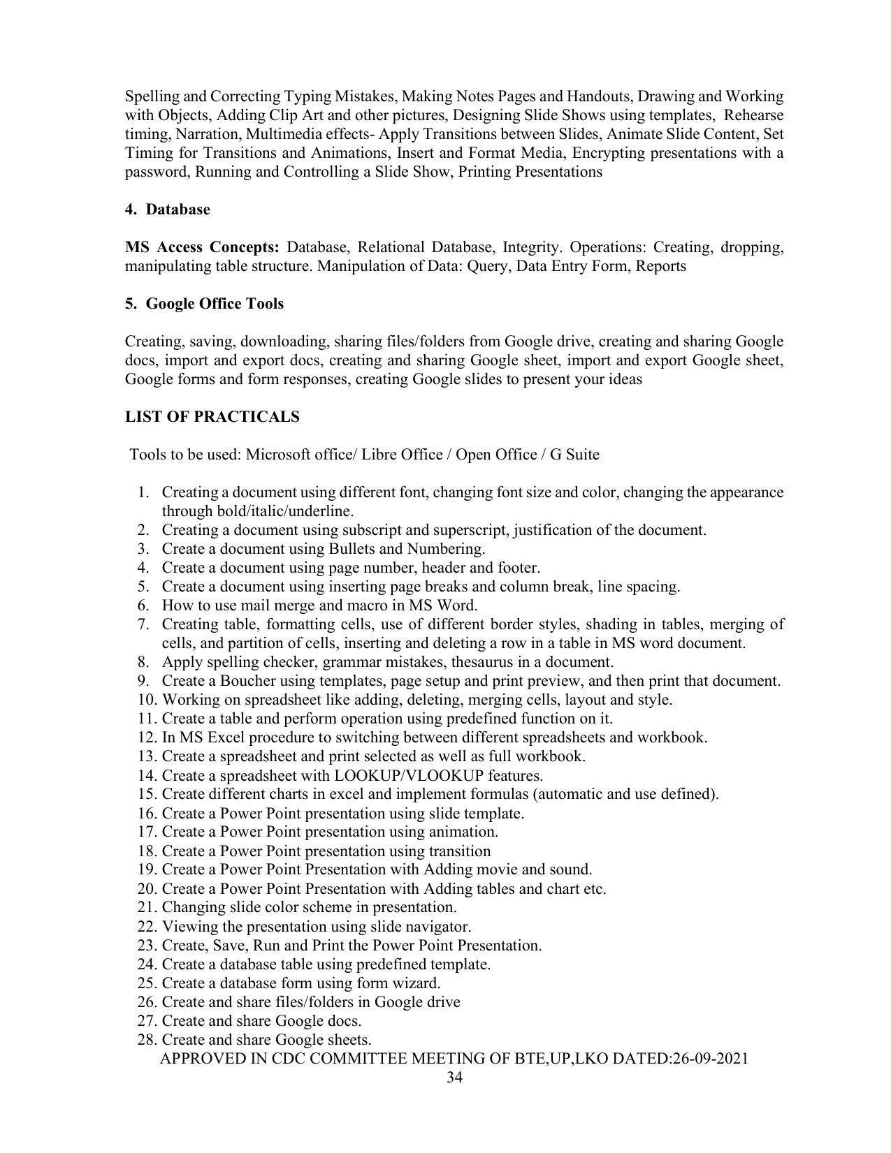 SYLLABUS FOR SEMESTER SYSTEM EFFECTIVE FROM (2021-2022) - Post Graduate Diploma in Computer Application - Page 34