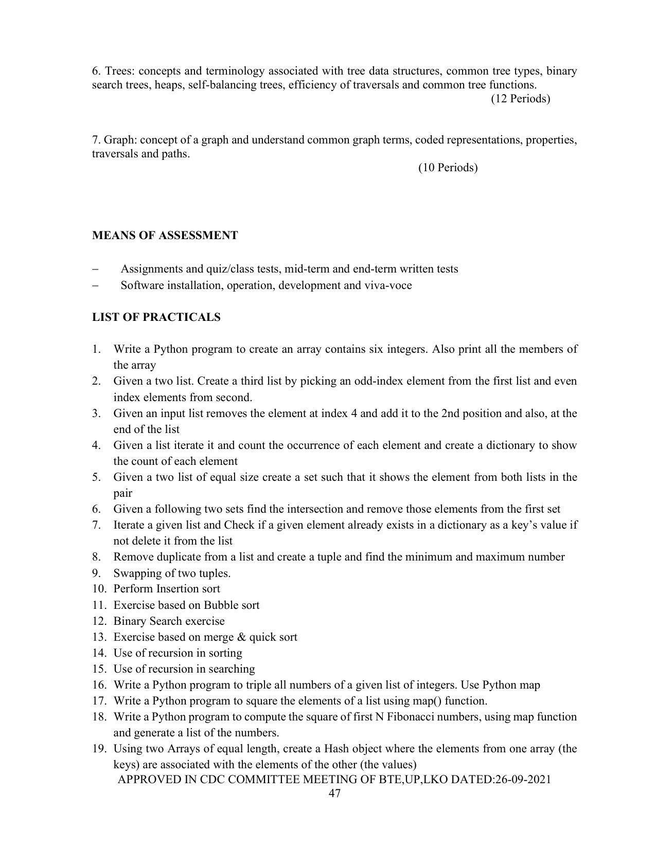 SYLLABUS FOR SEMESTER SYSTEM EFFECTIVE FROM (2021-2022) - Post Graduate Diploma in Computer Application - Page 47