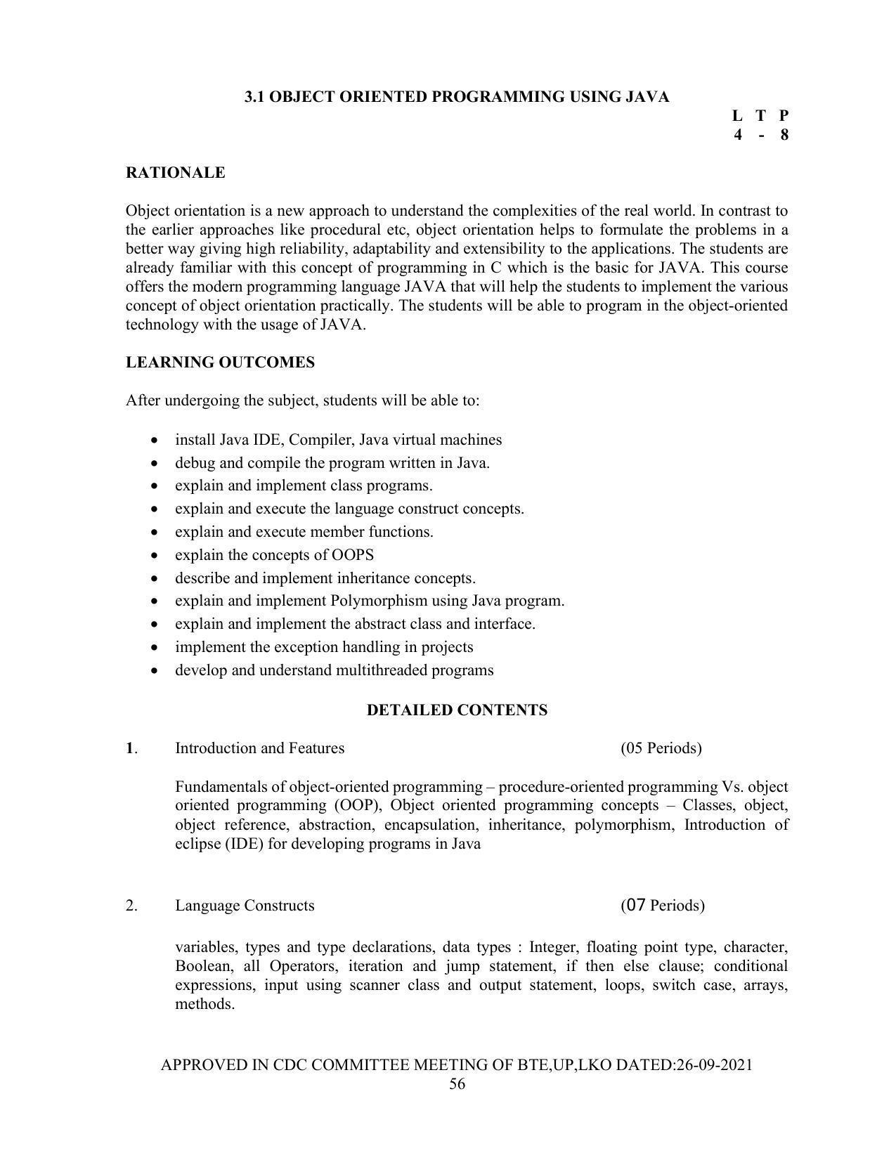 SYLLABUS FOR SEMESTER SYSTEM EFFECTIVE FROM (2021-2022) - Post Graduate Diploma in Computer Application - Page 56