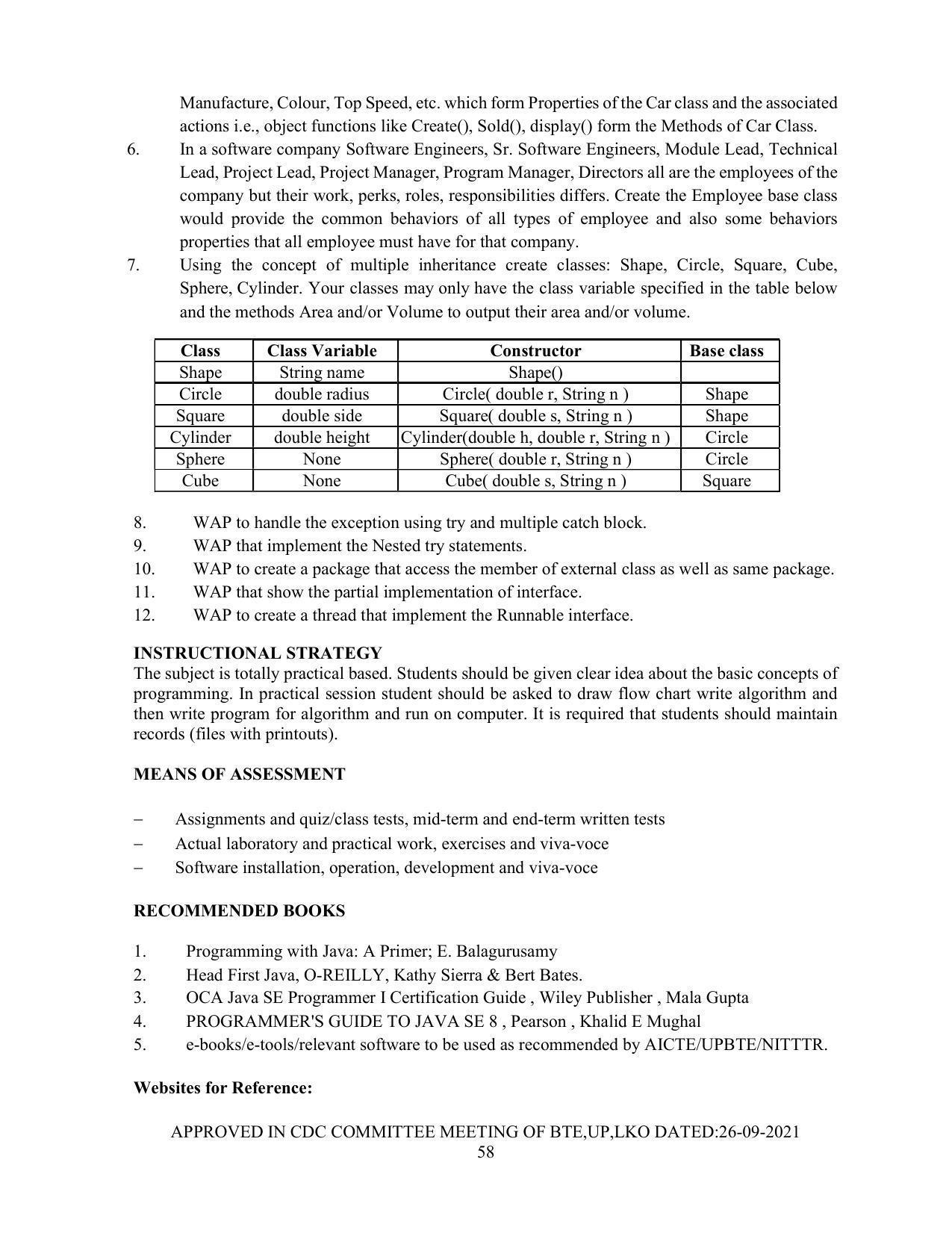 SYLLABUS FOR SEMESTER SYSTEM EFFECTIVE FROM (2021-2022) - Post Graduate Diploma in Computer Application - Page 58