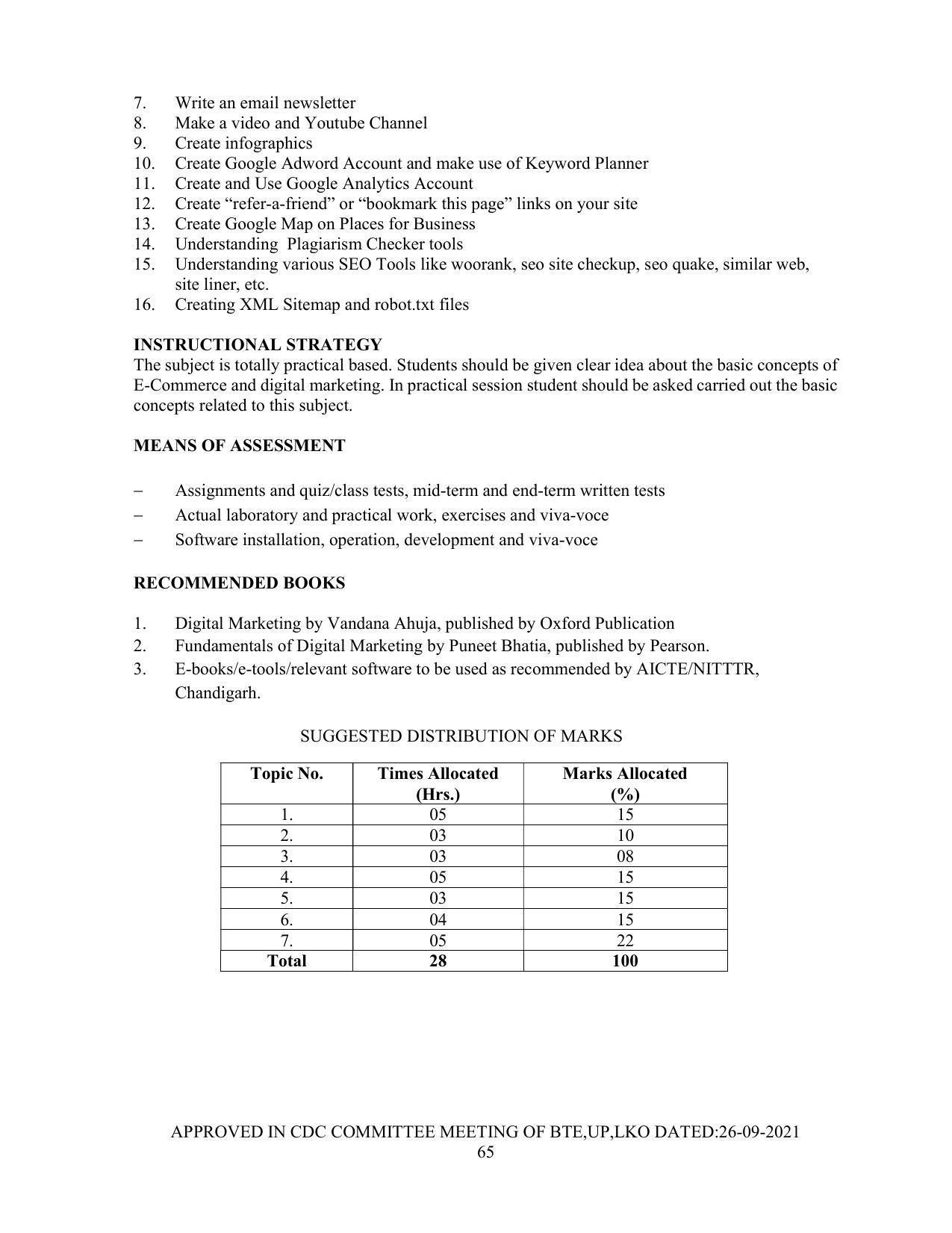 SYLLABUS FOR SEMESTER SYSTEM EFFECTIVE FROM (2021-2022) - Post Graduate Diploma in Computer Application - Page 65