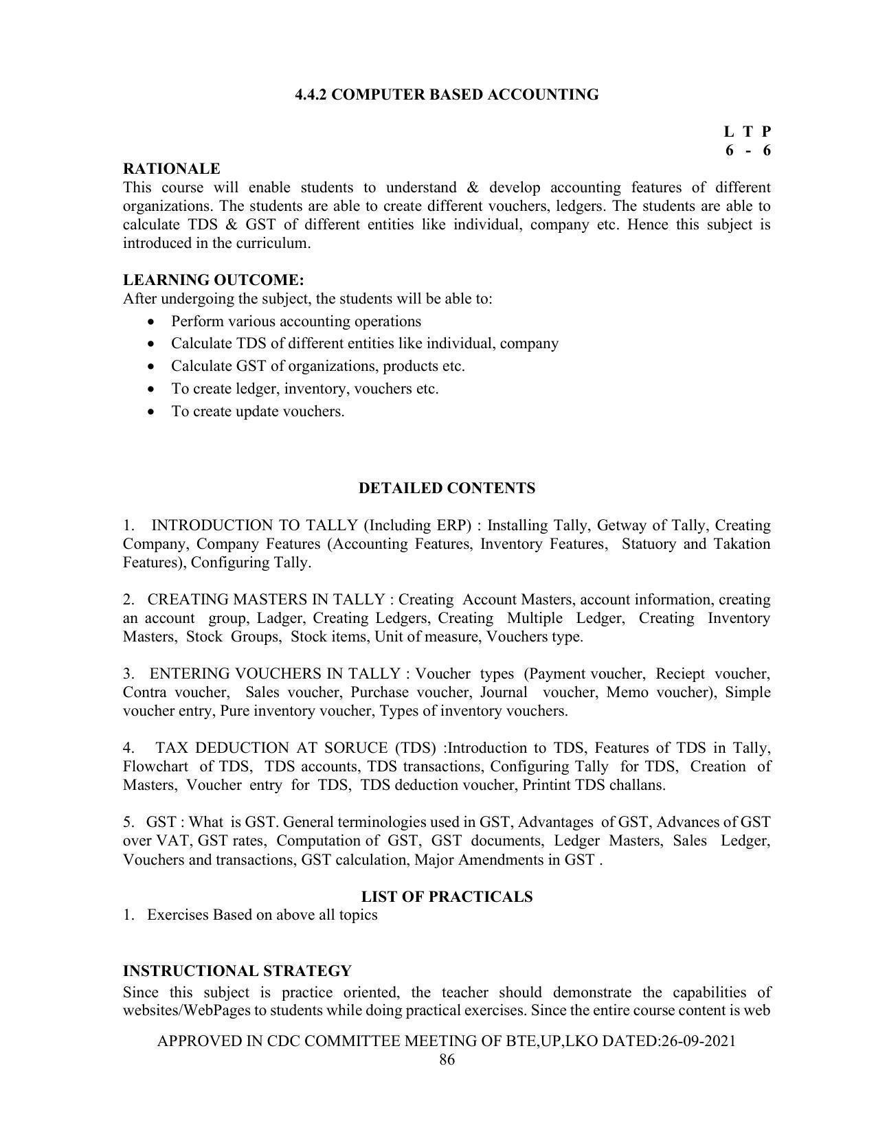 SYLLABUS FOR SEMESTER SYSTEM EFFECTIVE FROM (2021-2022) - Post Graduate Diploma in Computer Application - Page 86