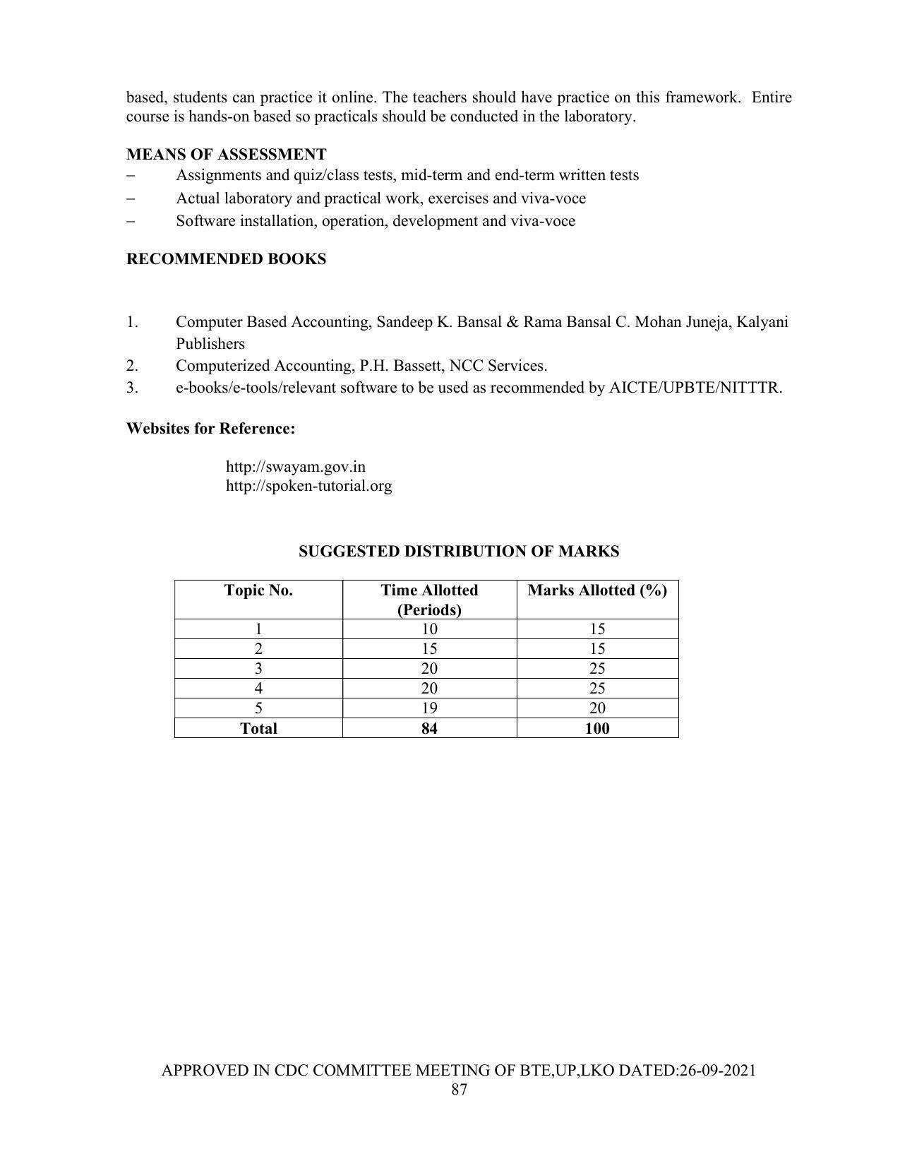 SYLLABUS FOR SEMESTER SYSTEM EFFECTIVE FROM (2021-2022) - Post Graduate Diploma in Computer Application - Page 87