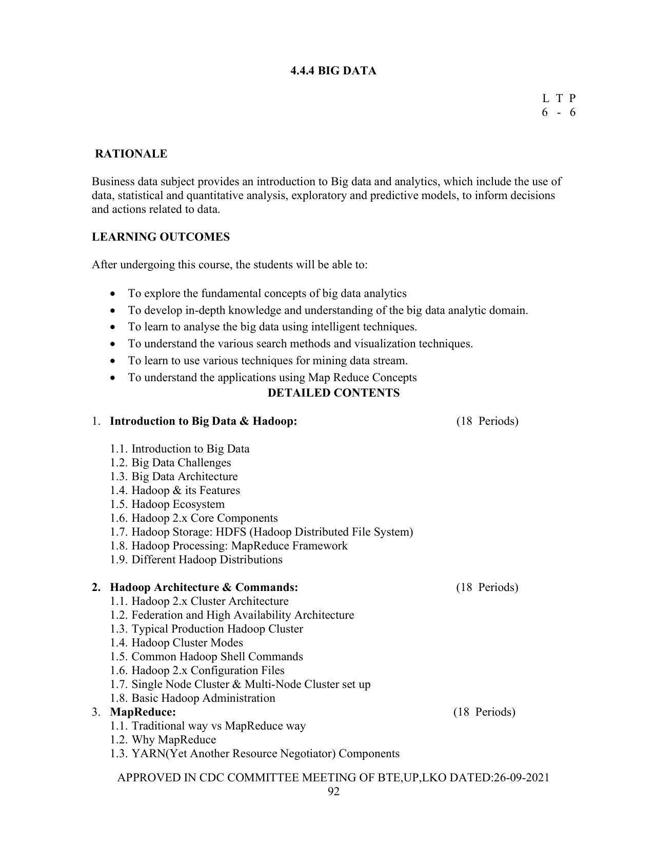 SYLLABUS FOR SEMESTER SYSTEM EFFECTIVE FROM (2021-2022) - Post Graduate Diploma in Computer Application - Page 92