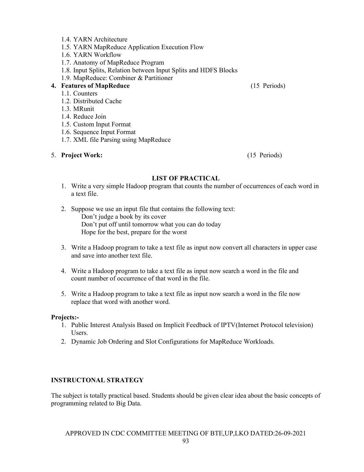 SYLLABUS FOR SEMESTER SYSTEM EFFECTIVE FROM (2021-2022) - Post Graduate Diploma in Computer Application - Page 93
