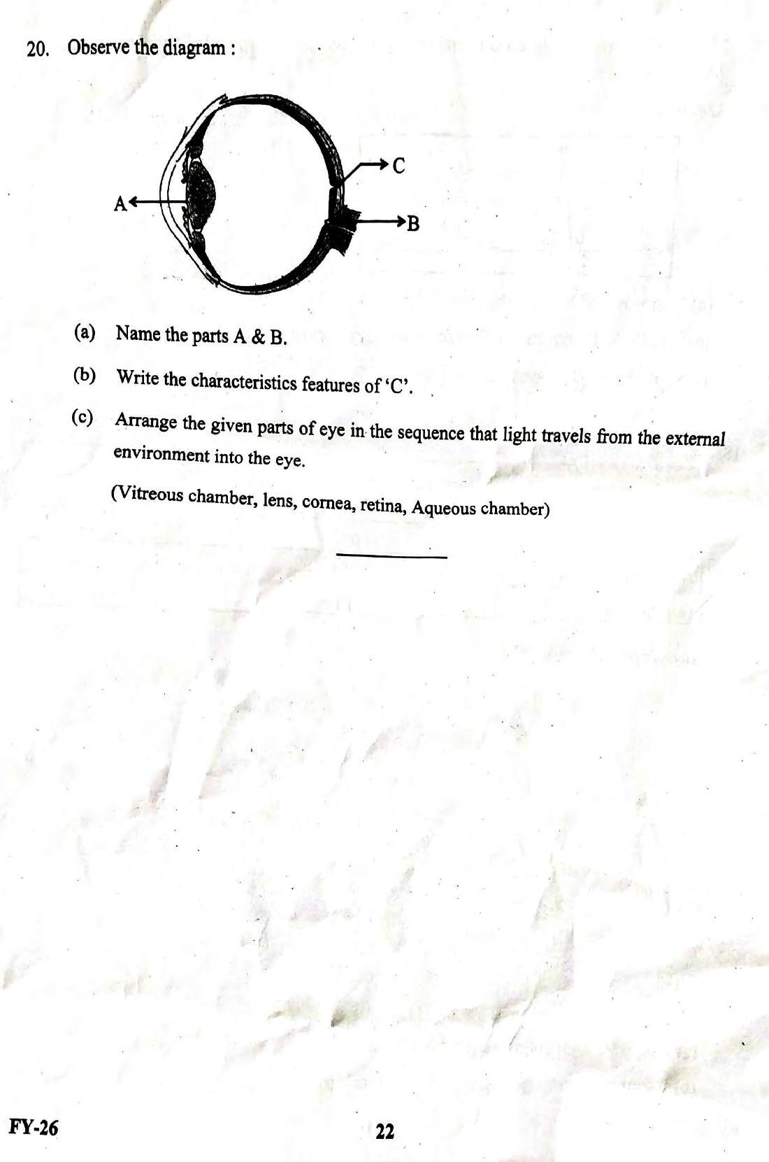 Kerala Plus One 2020 Zoology Question Papers (Annual) - Page 5