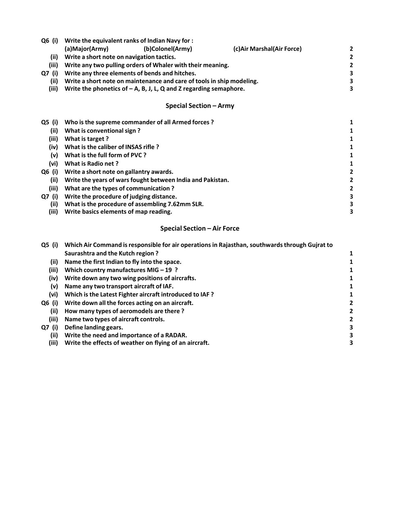 PSEB 12th NCC (MTP) Model Paper 2025 - Page 2