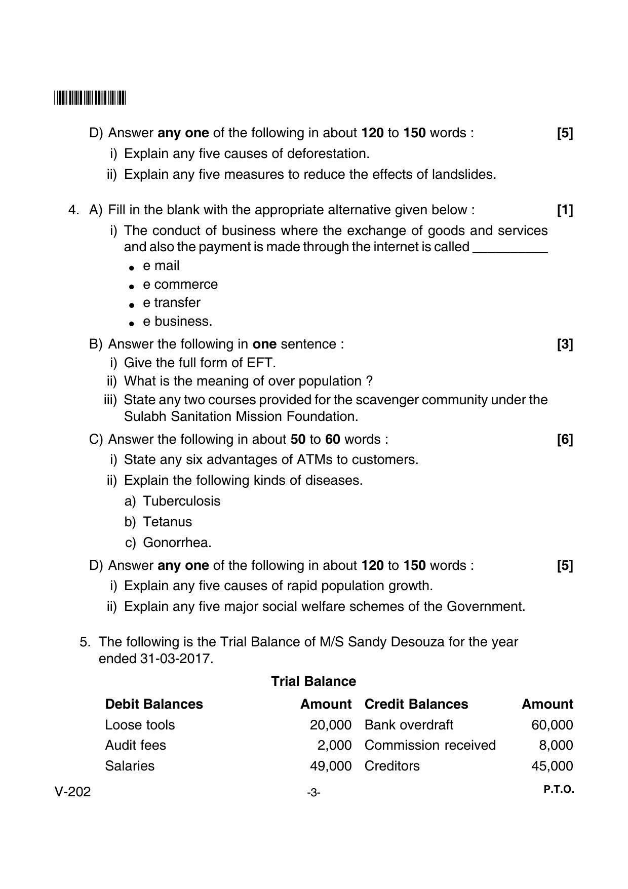 Goa Board Class 12 General Foundation Course  Voc 202 New Pattern (March 2018) Question Paper - Page 3