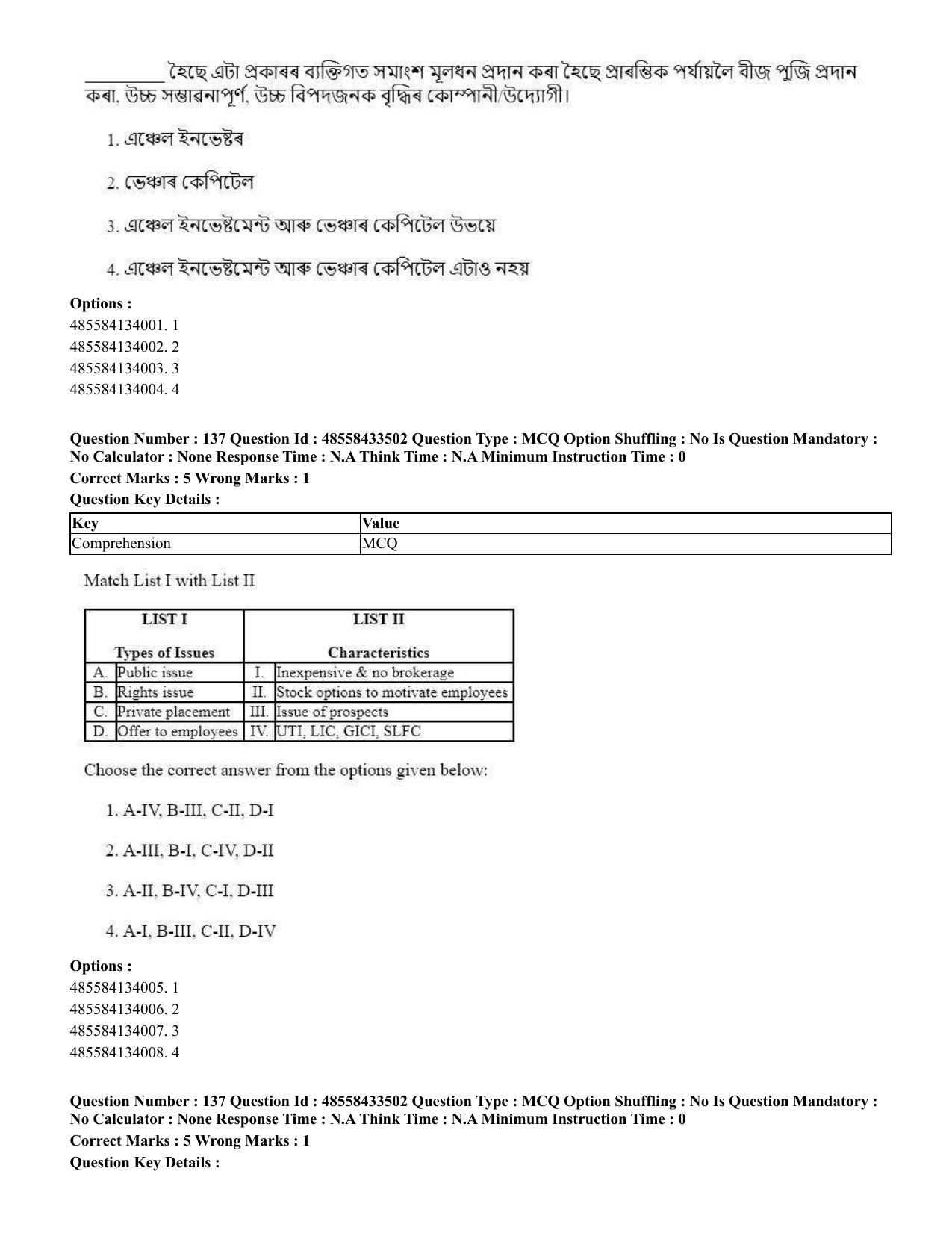CUET 2023 English Assamese Shift 1 Question Papers - 18 June 2023 - Page 113