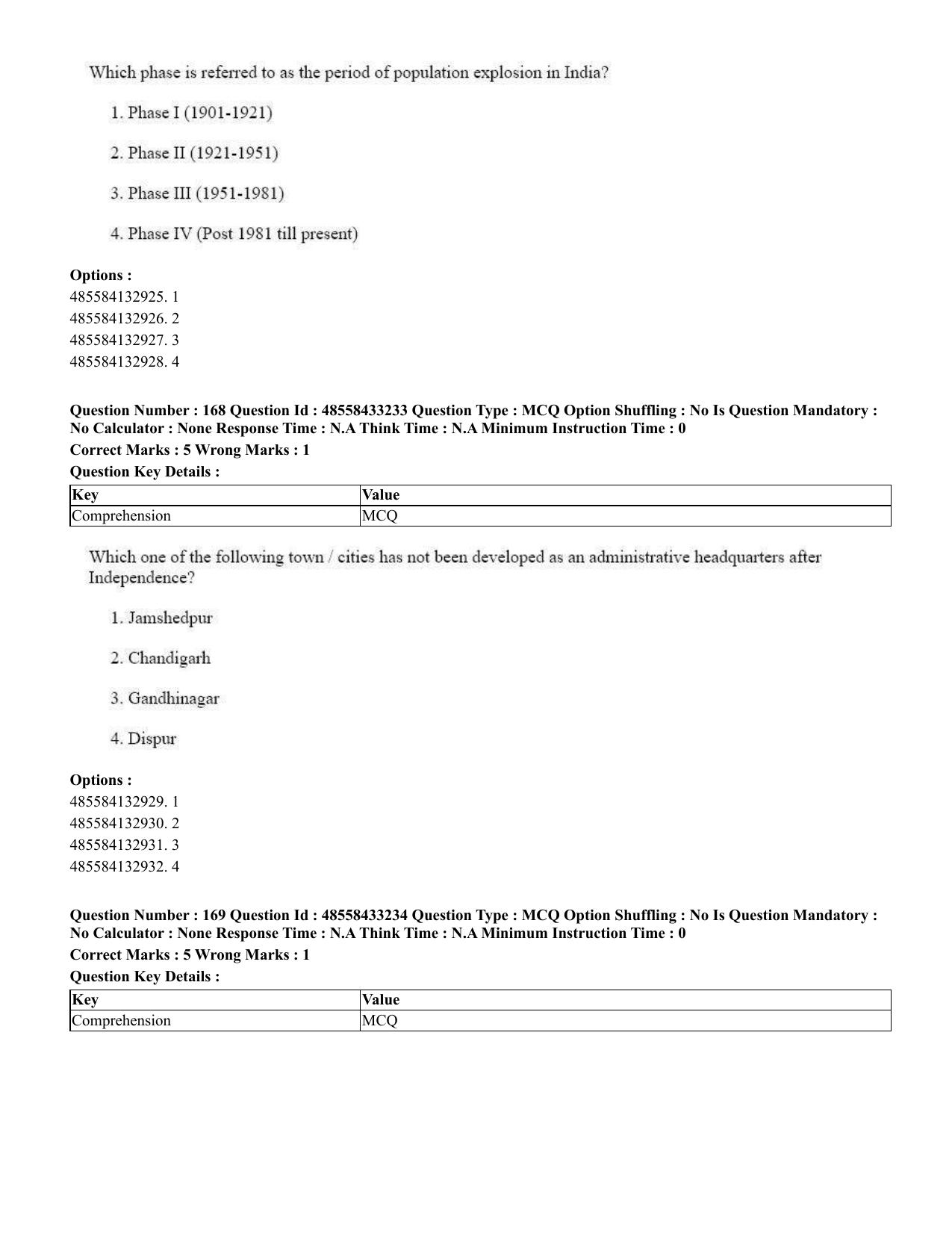 CUET 2023 English Assamese Shift 1 Question Papers - 18 June 2023 - Page 145