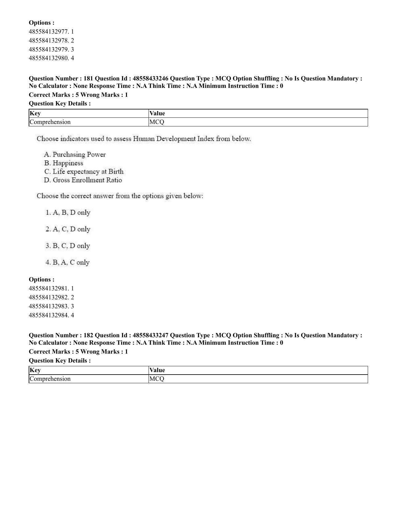 CUET 2023 English Assamese Shift 1 Question Papers - 18 June 2023 - Page 152