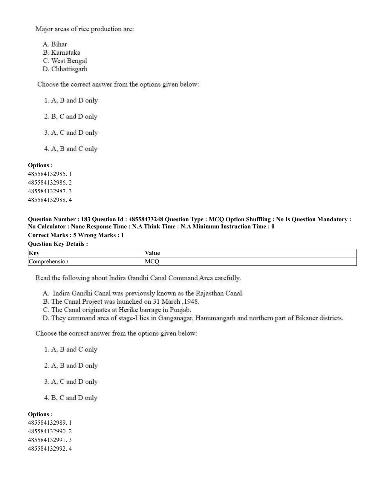 CUET 2023 English Assamese Shift 1 Question Papers - 18 June 2023 - Page 153