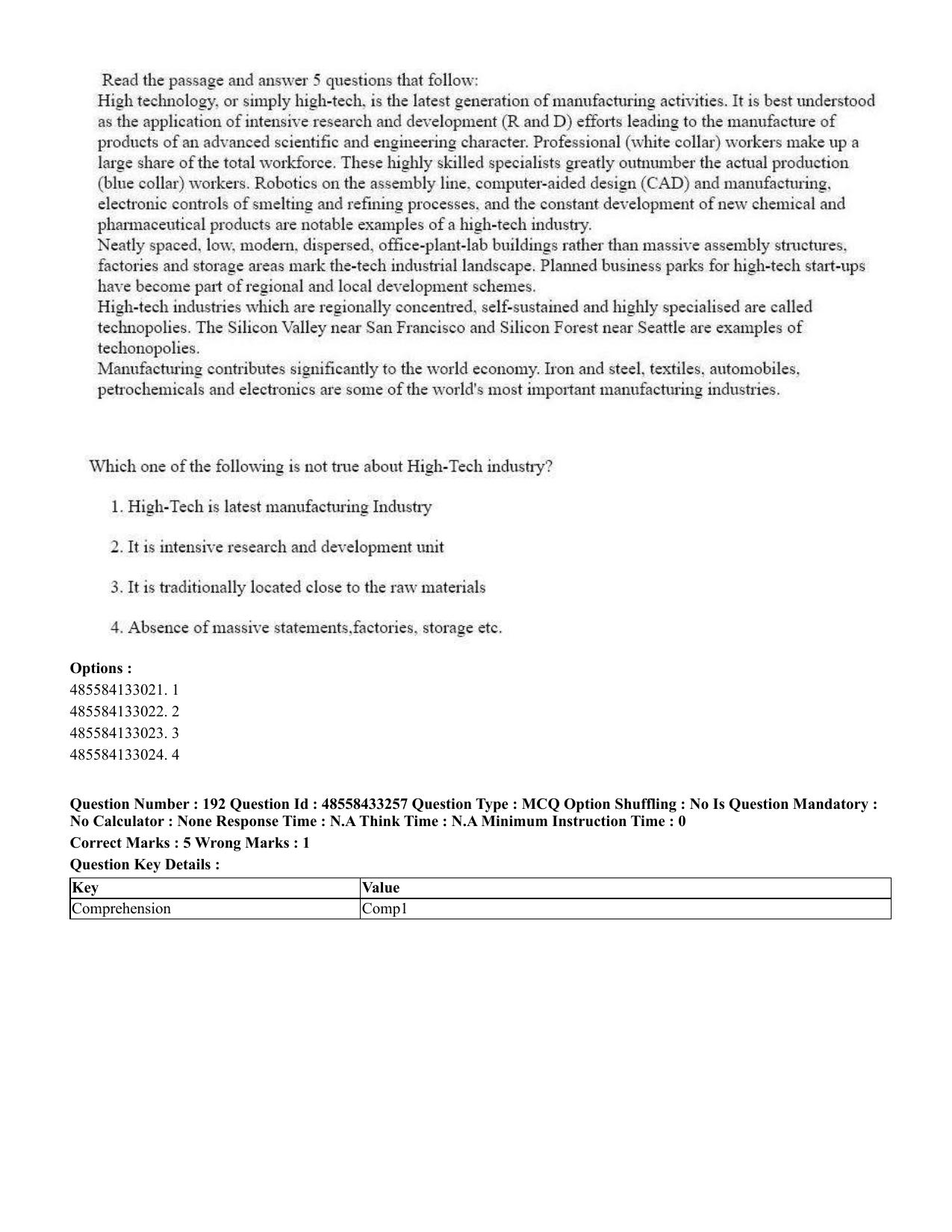 CUET 2023 English Assamese Shift 1 Question Papers - 18 June 2023 - Page 159