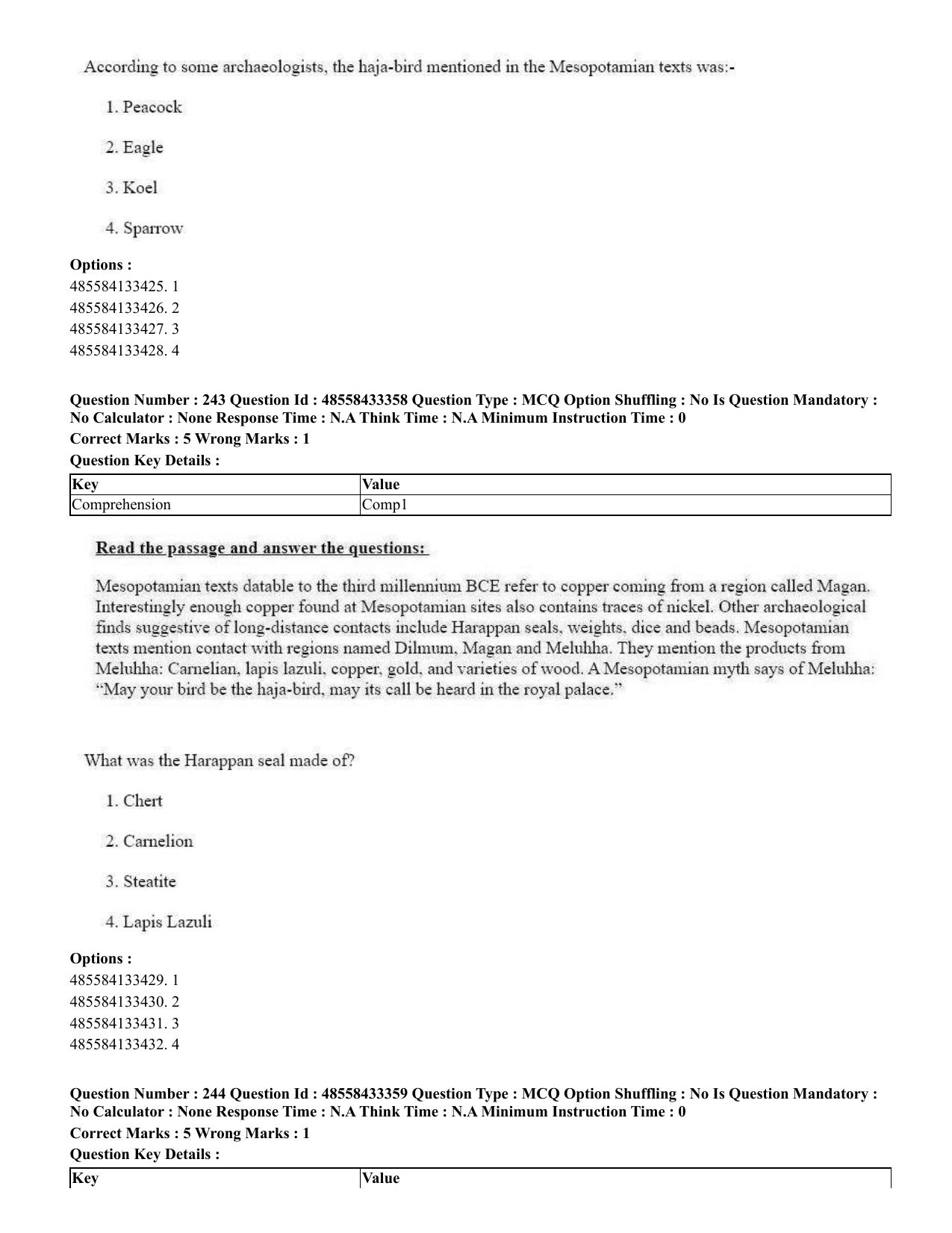 CUET 2023 English Assamese Shift 1 Question Papers - 18 June 2023 - Page 191