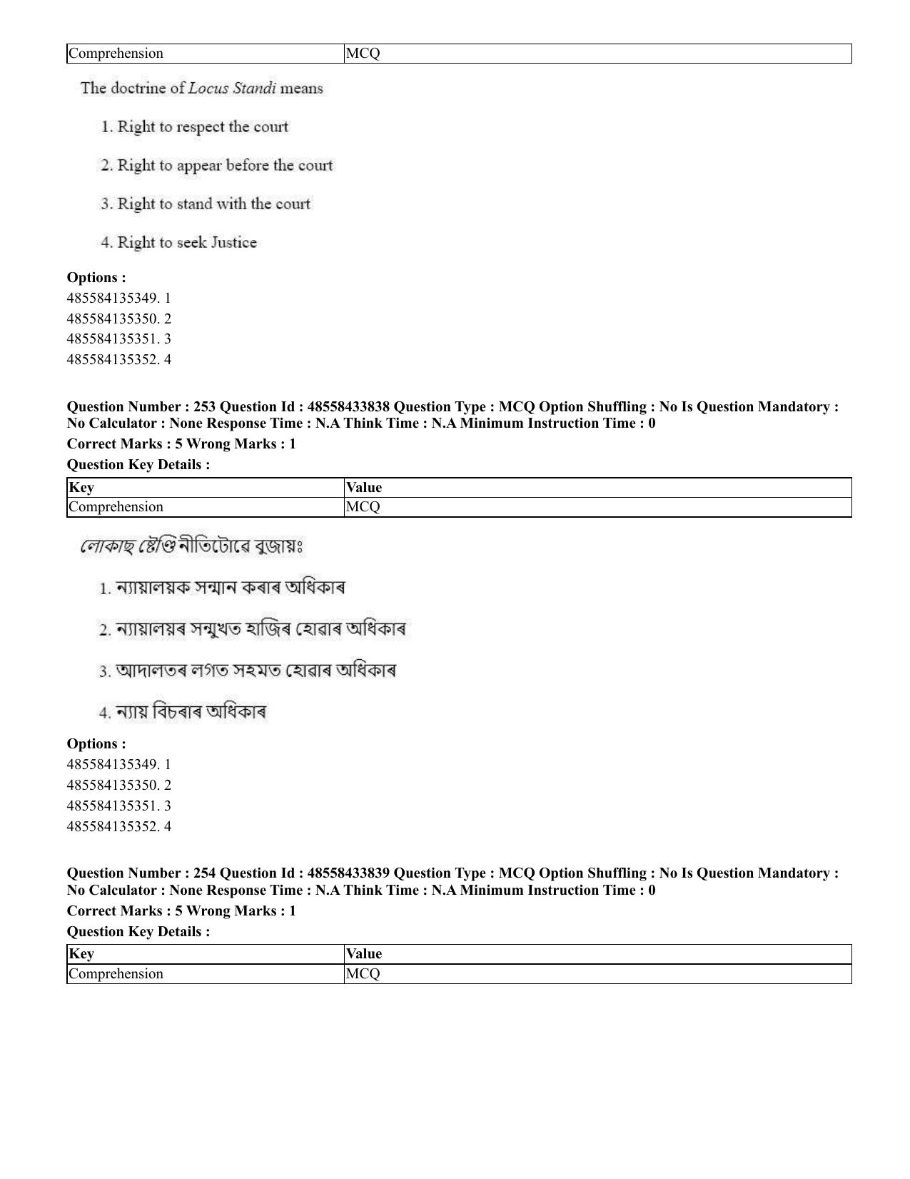 CUET 2023 English Assamese Shift 1 Question Papers - 18 June 2023 - Page 199