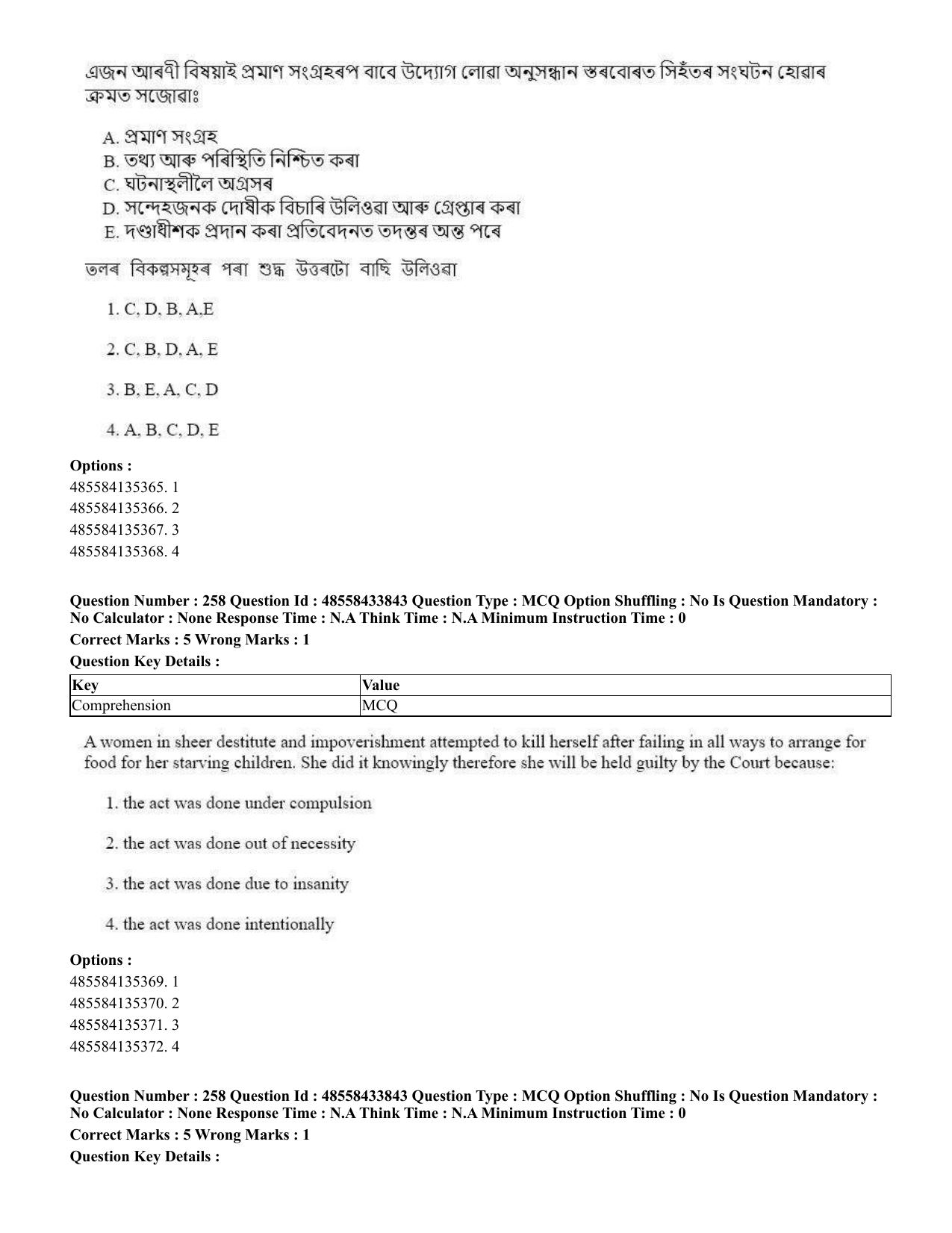 CUET 2023 English Assamese Shift 1 Question Papers - 18 June 2023 - Page 204