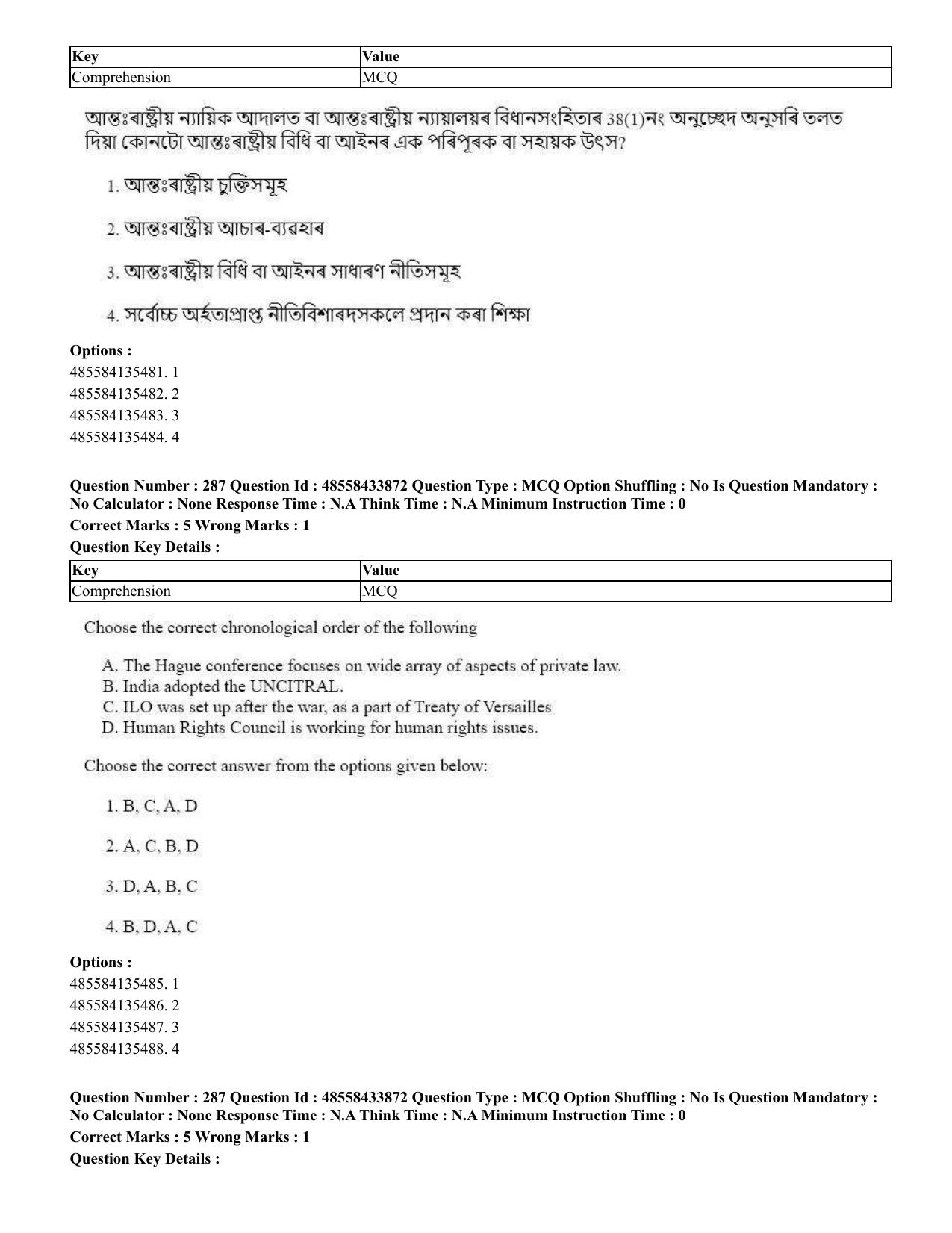 CUET 2023 English Assamese Shift 1 Question Papers - 18 June 2023 - Page 235