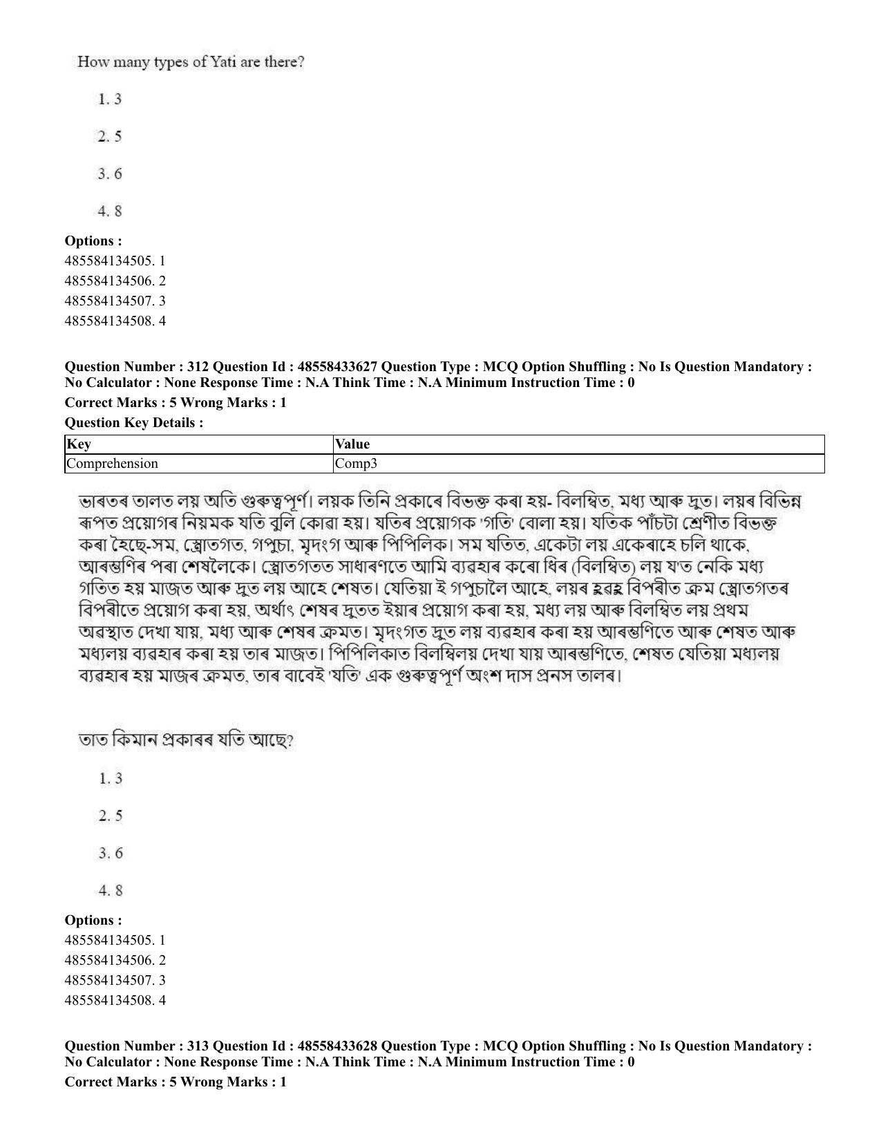 CUET 2023 English Assamese Shift 1 Question Papers - 18 June 2023 - Page 269