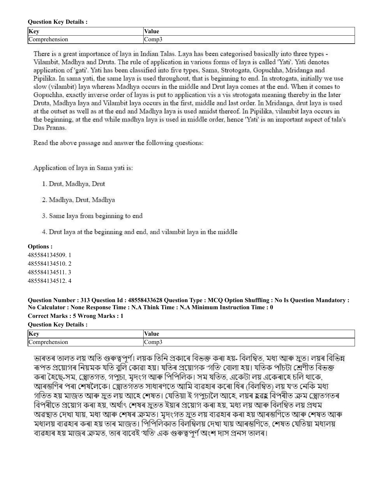 CUET 2023 English Assamese Shift 1 Question Papers - 18 June 2023 - Page 270