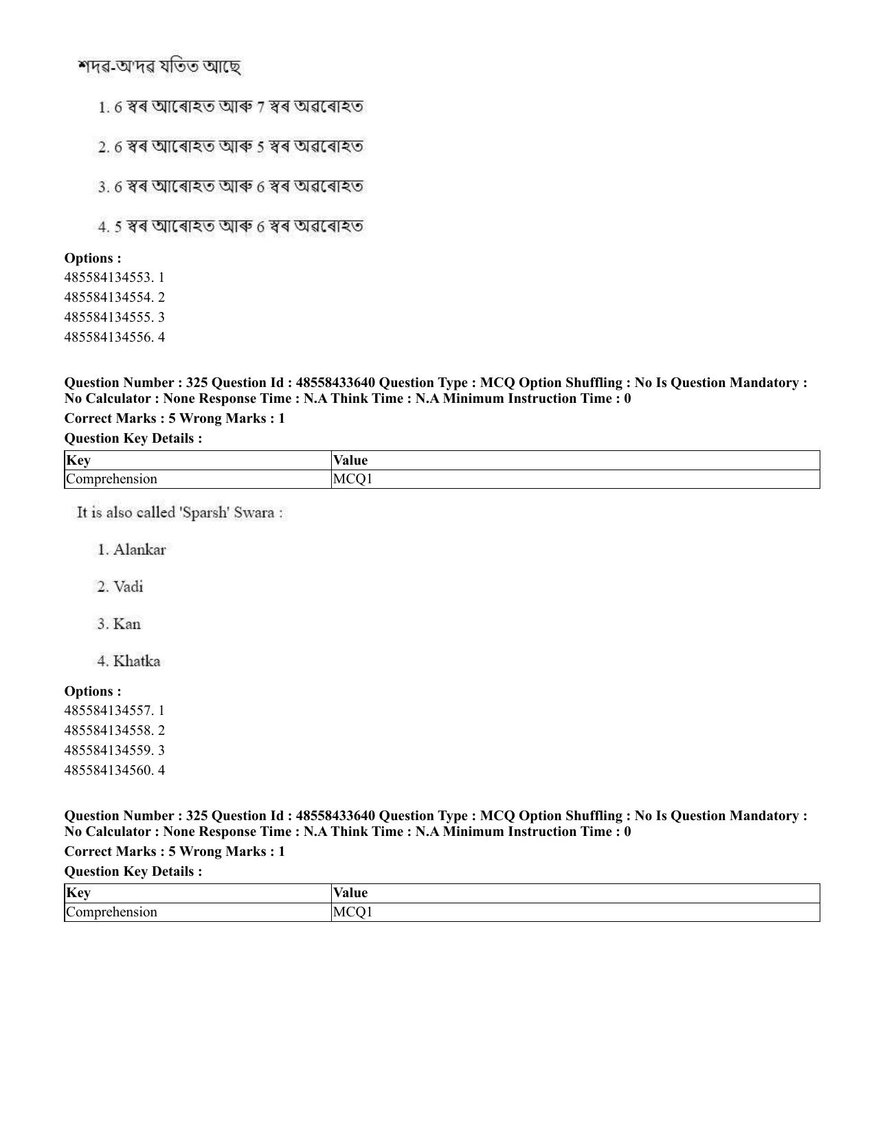 CUET 2023 English Assamese Shift 1 Question Papers - 18 June 2023 - Page 289
