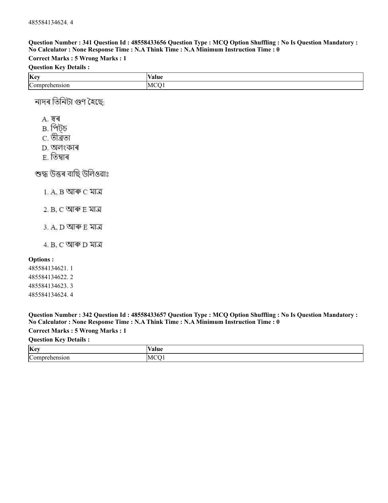 CUET 2023 English Assamese Shift 1 Question Papers - 18 June 2023 - Page 306