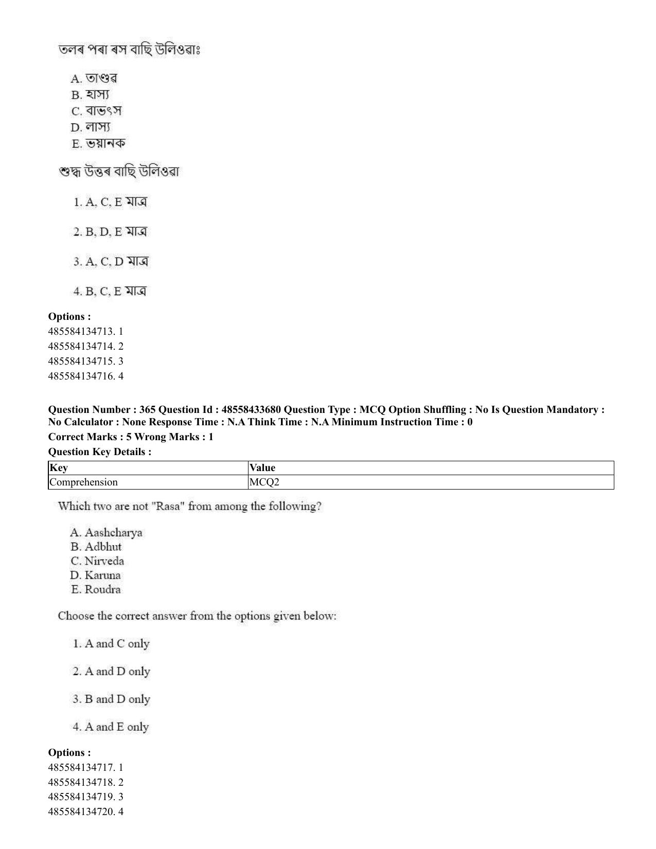 CUET 2023 English Assamese Shift 1 Question Papers - 18 June 2023 - Page 332