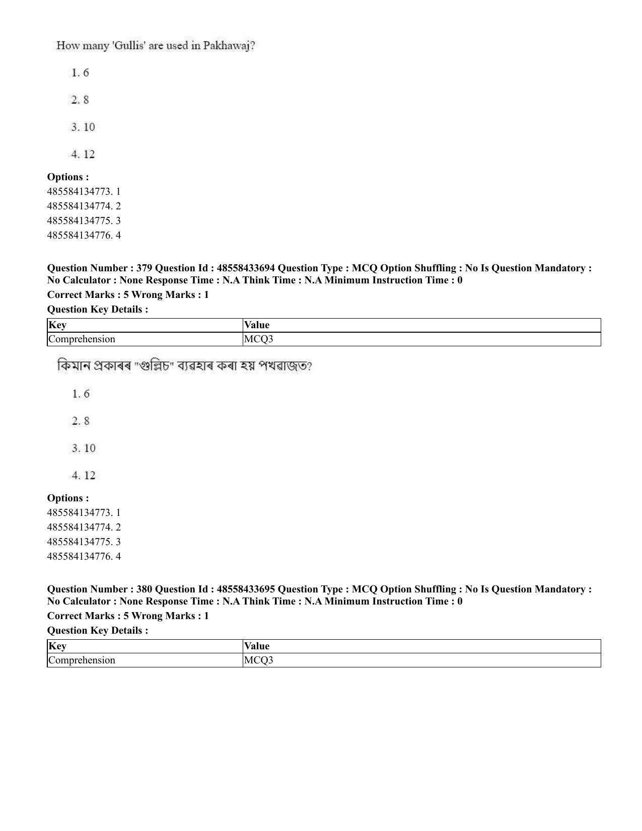 CUET 2023 English Assamese Shift 1 Question Papers - 18 June 2023 - Page 349
