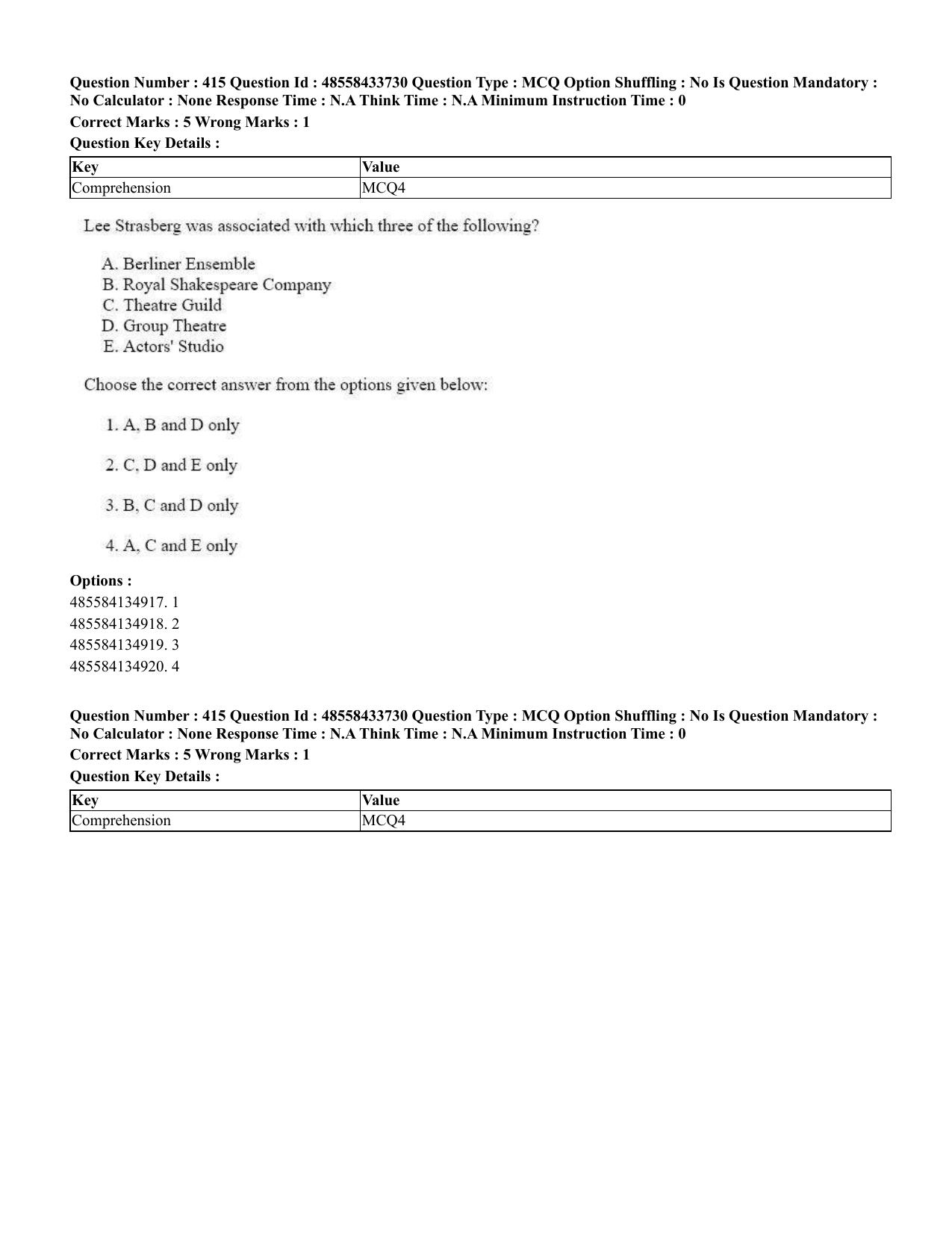 CUET 2023 English Assamese Shift 1 Question Papers - 18 June 2023 - Page 388