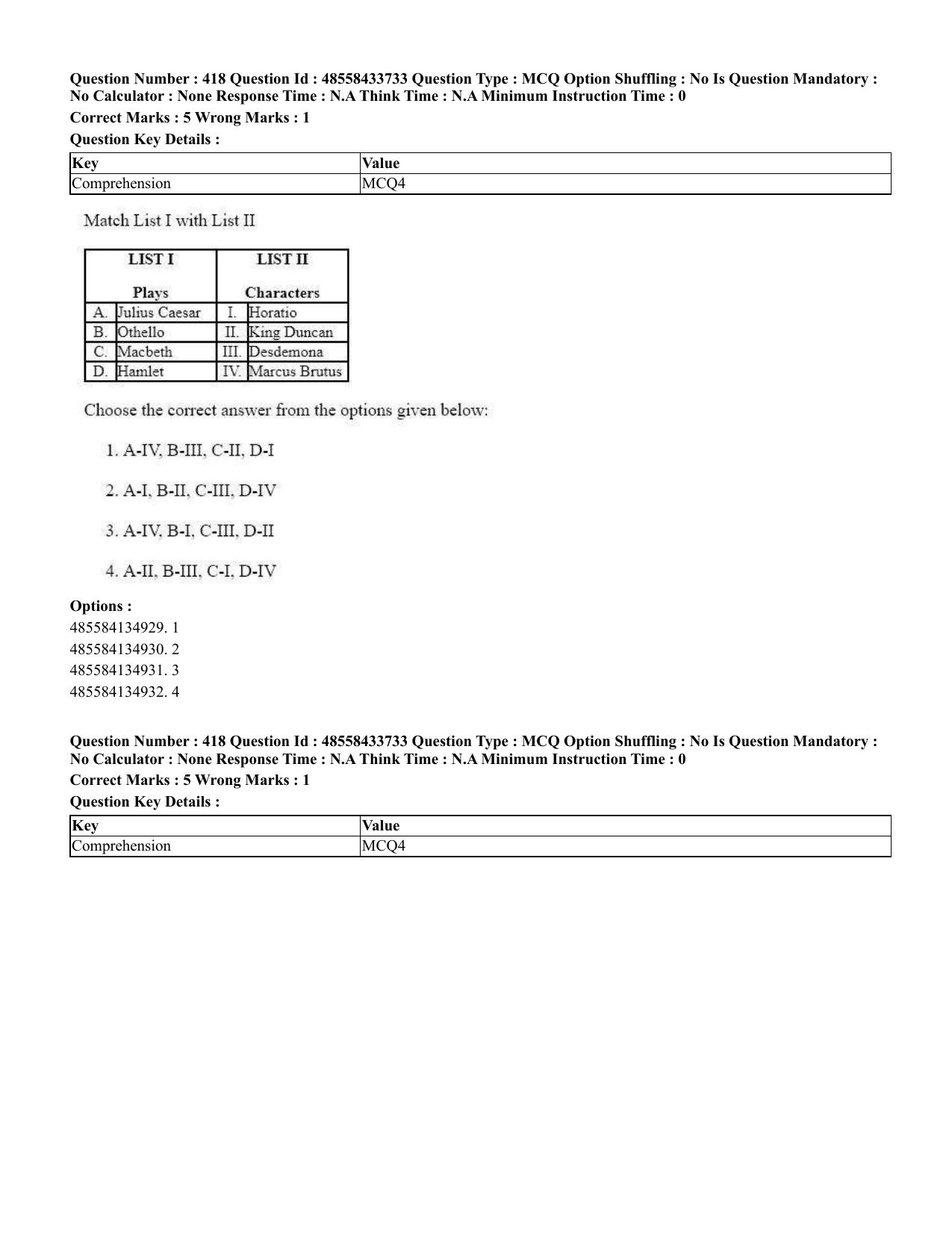 CUET 2023 English Assamese Shift 1 Question Papers - 18 June 2023 - Page 392