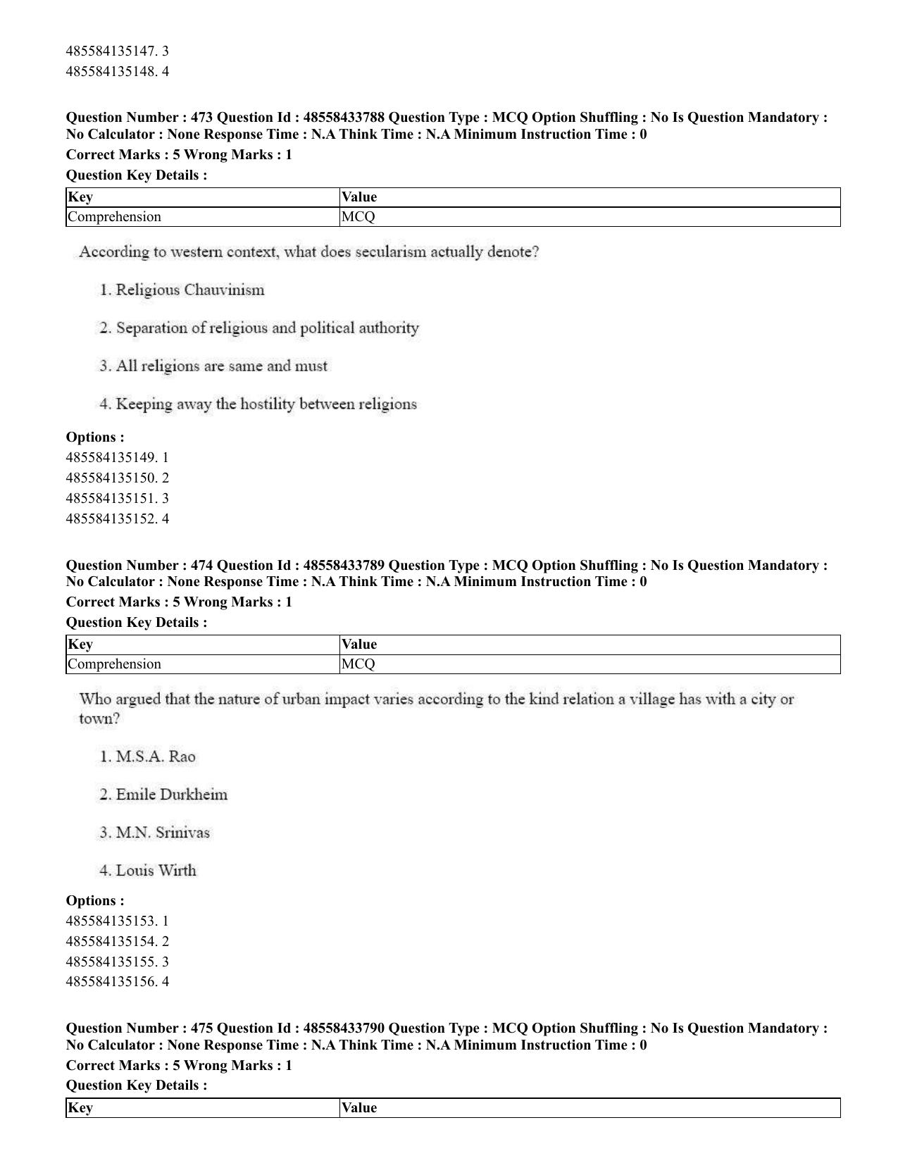 CUET 2023 English Assamese Shift 1 Question Papers - 18 June 2023 - Page 426