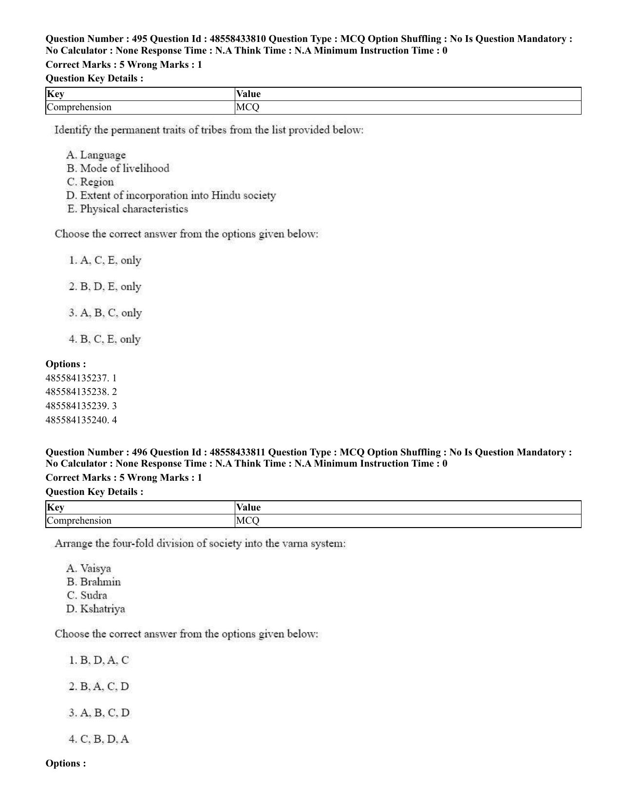 CUET 2023 English Assamese Shift 1 Question Papers - 18 June 2023 - Page 437