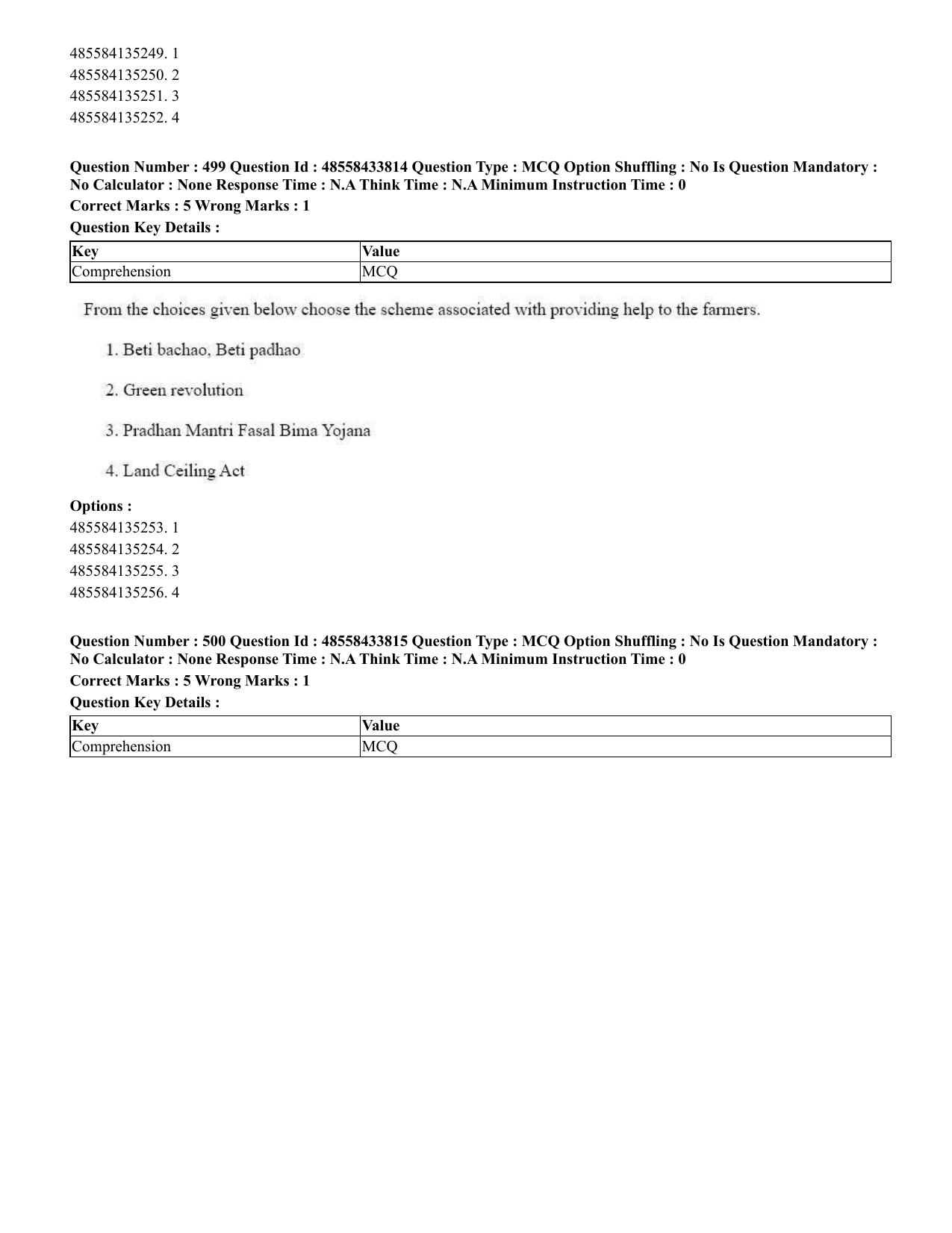 CUET 2023 English Assamese Shift 1 Question Papers - 18 June 2023 - Page 439