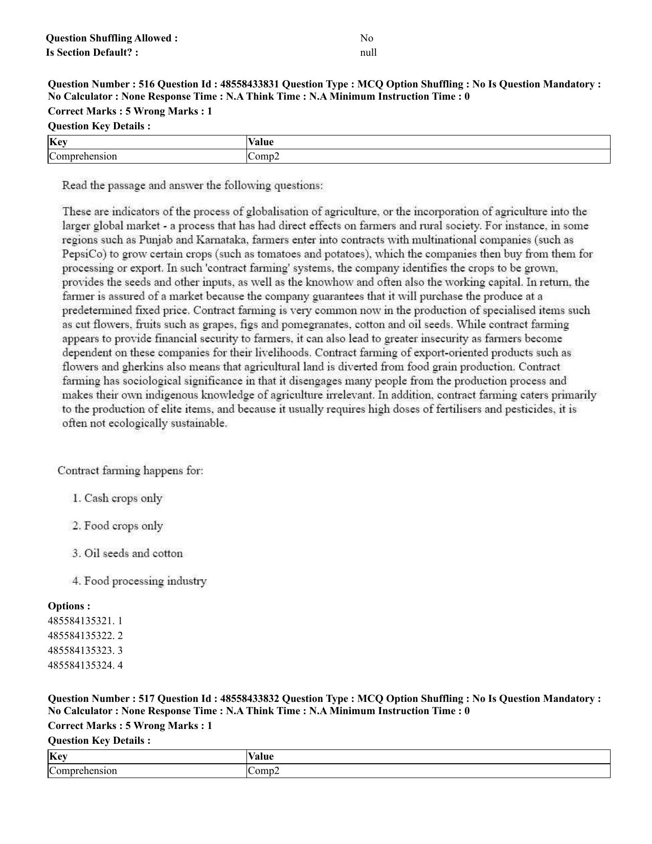 CUET 2023 English Assamese Shift 1 Question Papers - 18 June 2023 - Page 449
