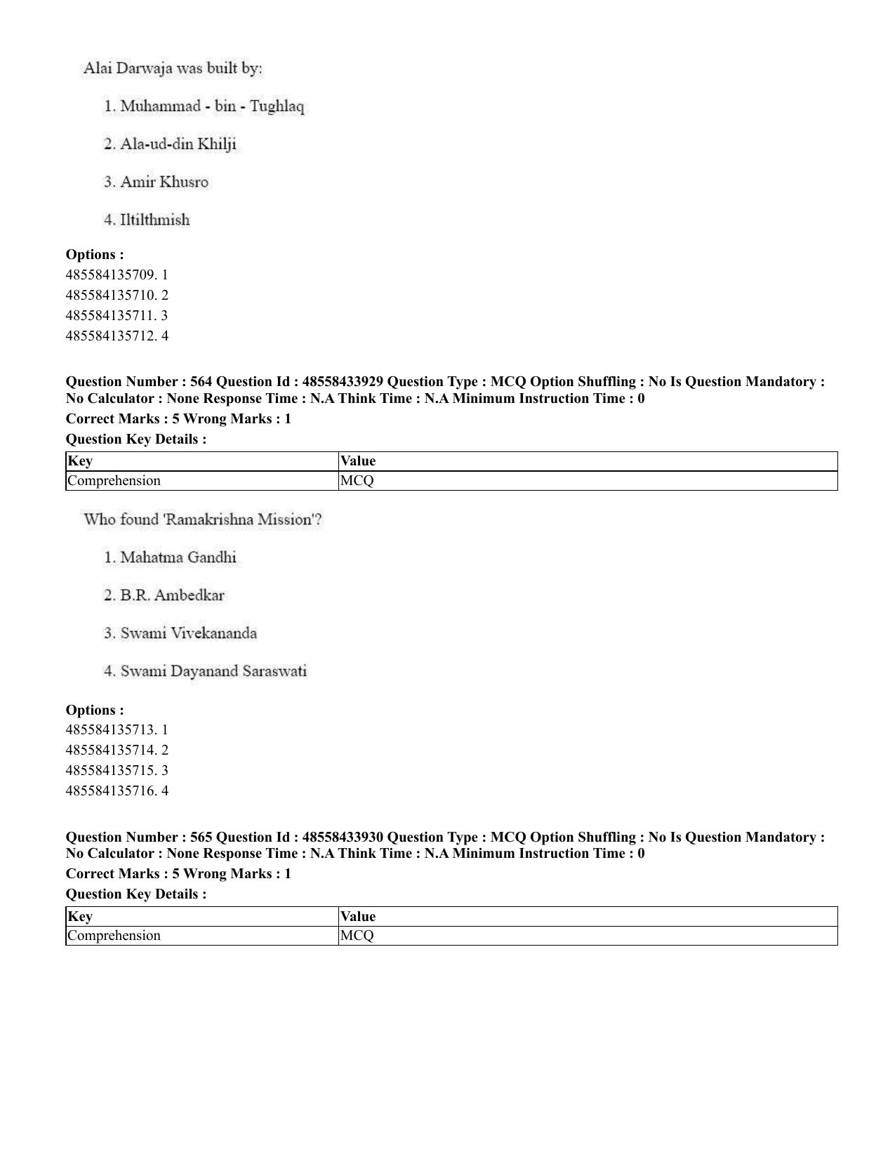 CUET 2023 English Assamese Shift 1 Question Papers - 18 June 2023 - Page 478
