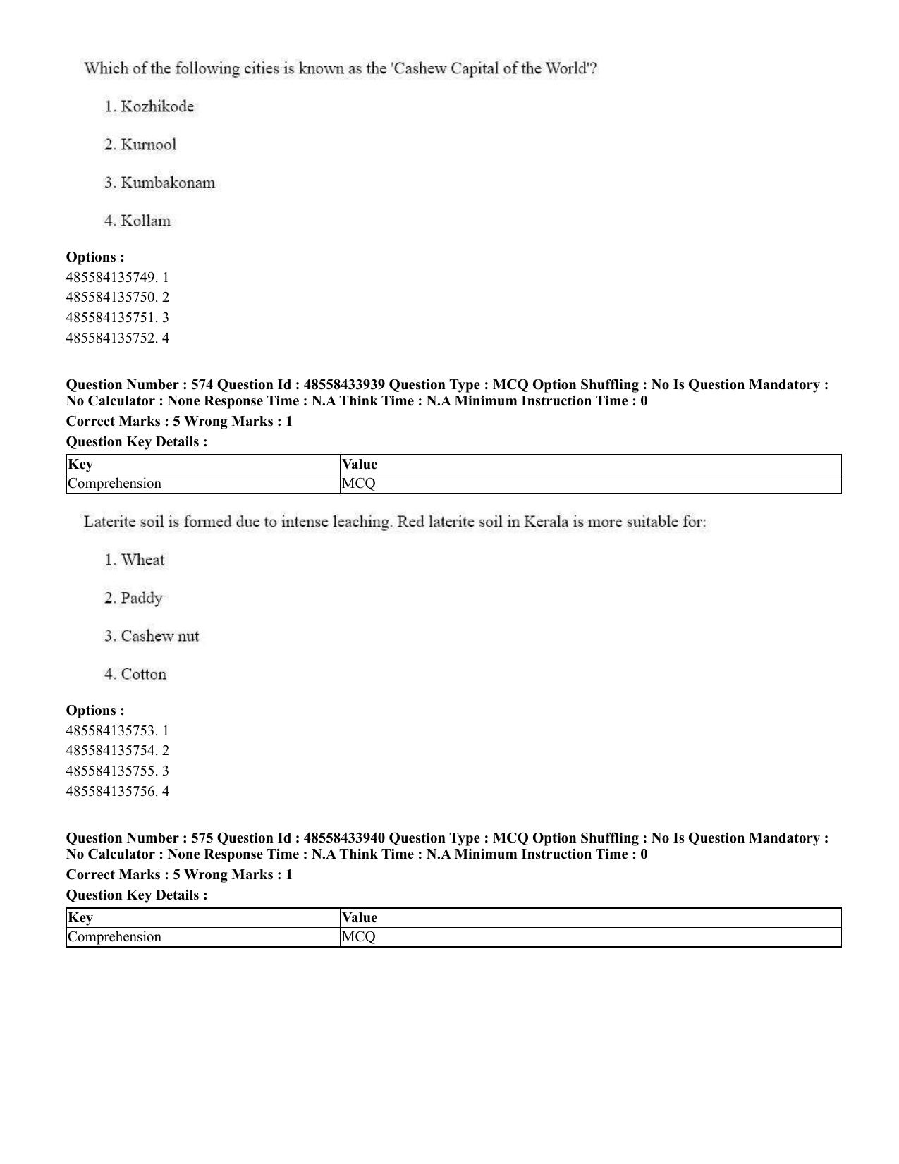 CUET 2023 English Assamese Shift 1 Question Papers - 18 June 2023 - Page 483