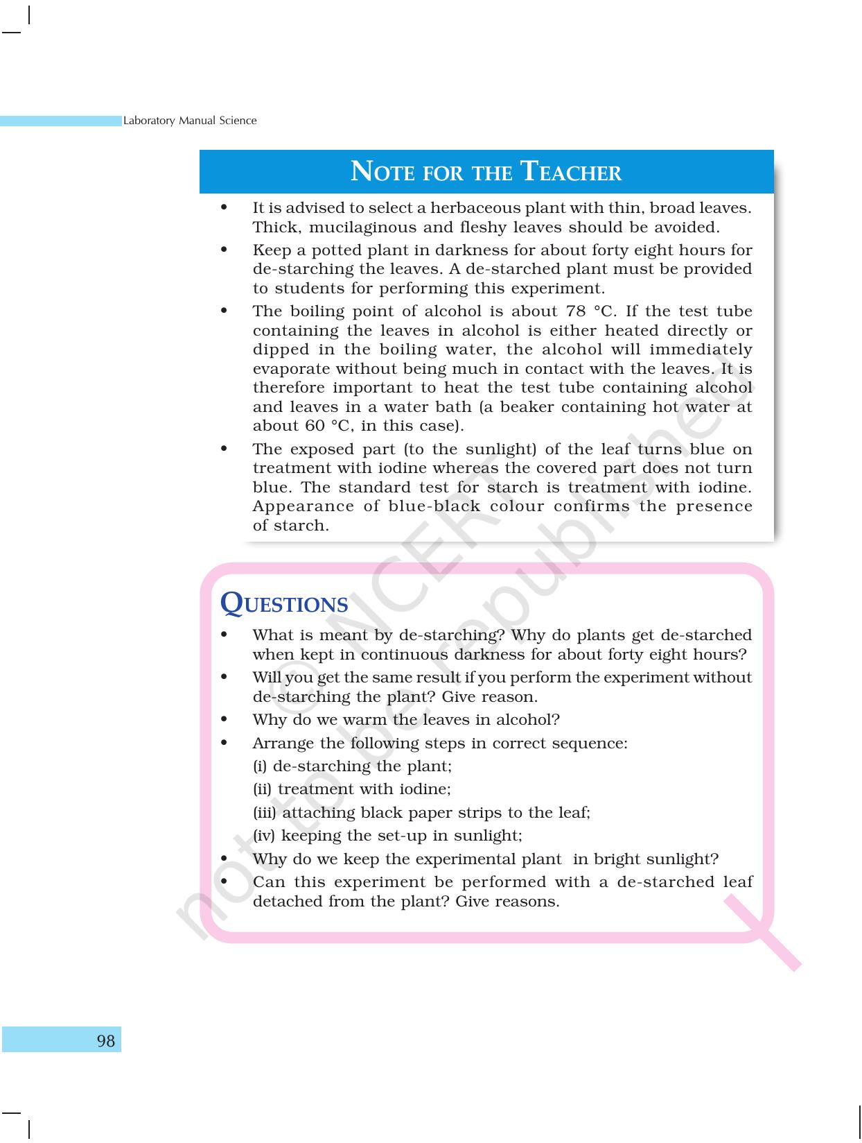 NCERT Laboratory Manuals for Class X Science - The World of Living - Page 6