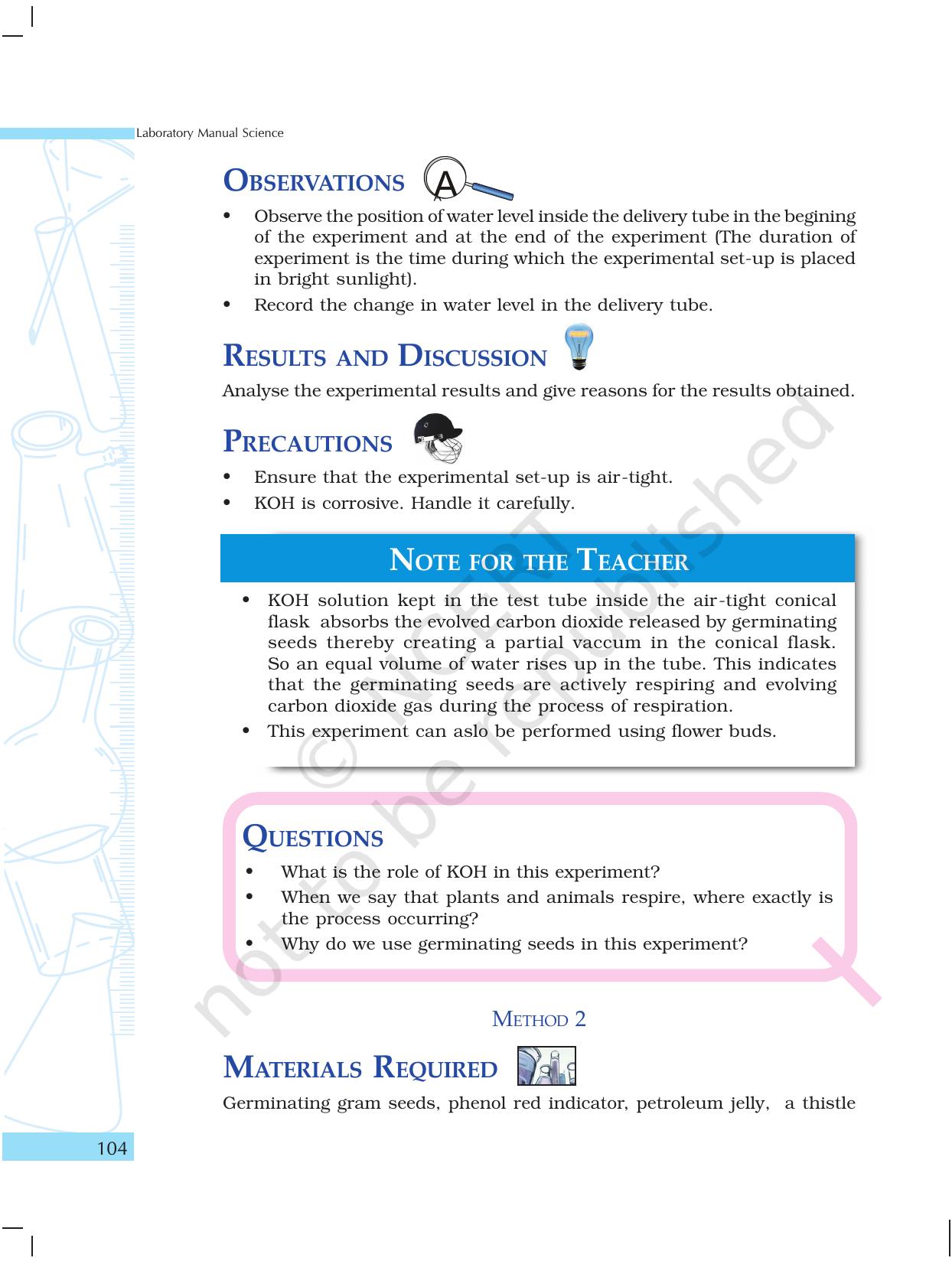 NCERT Laboratory Manuals for Class X Science - The World of Living - Page 12