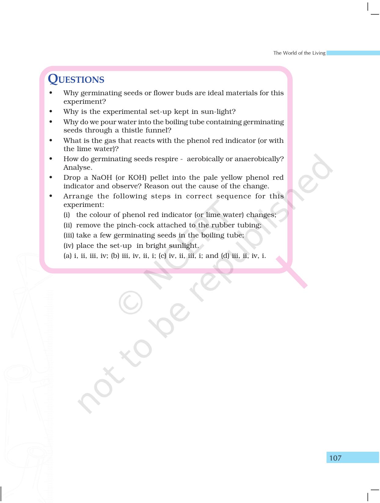 NCERT Laboratory Manuals for Class X Science - The World of Living - Page 15