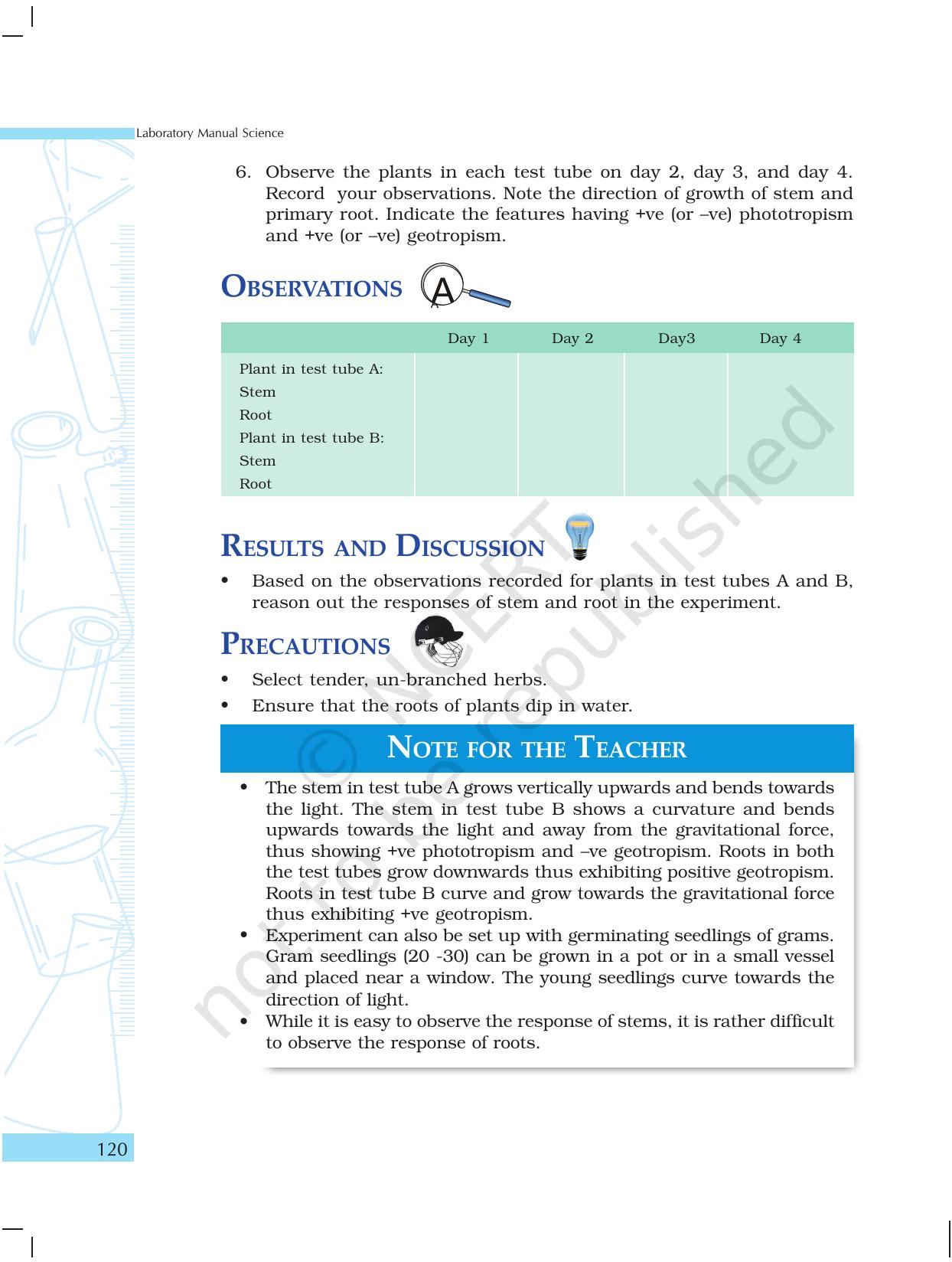 NCERT Laboratory Manuals for Class X Science - The World of Living - Page 28