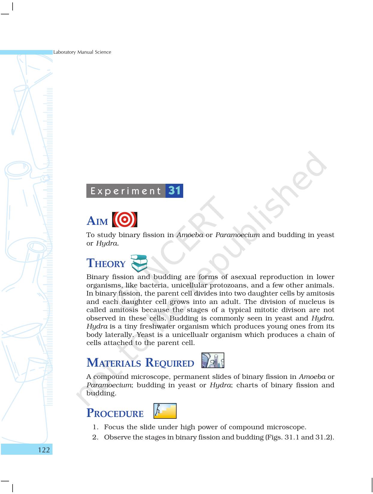 NCERT Laboratory Manuals for Class X Science - The World of Living - Page 30