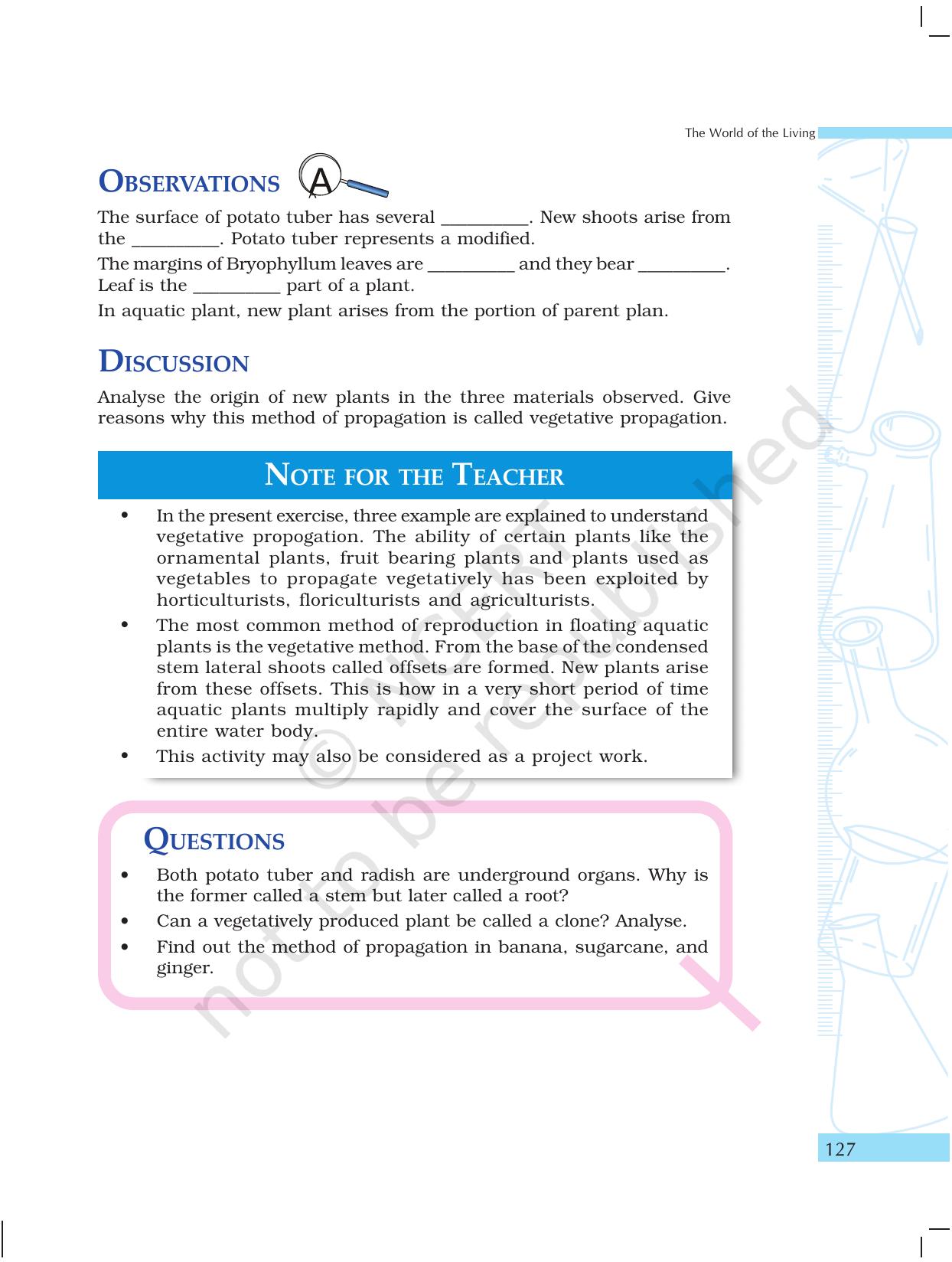 NCERT Laboratory Manuals for Class X Science - The World of Living - Page 35